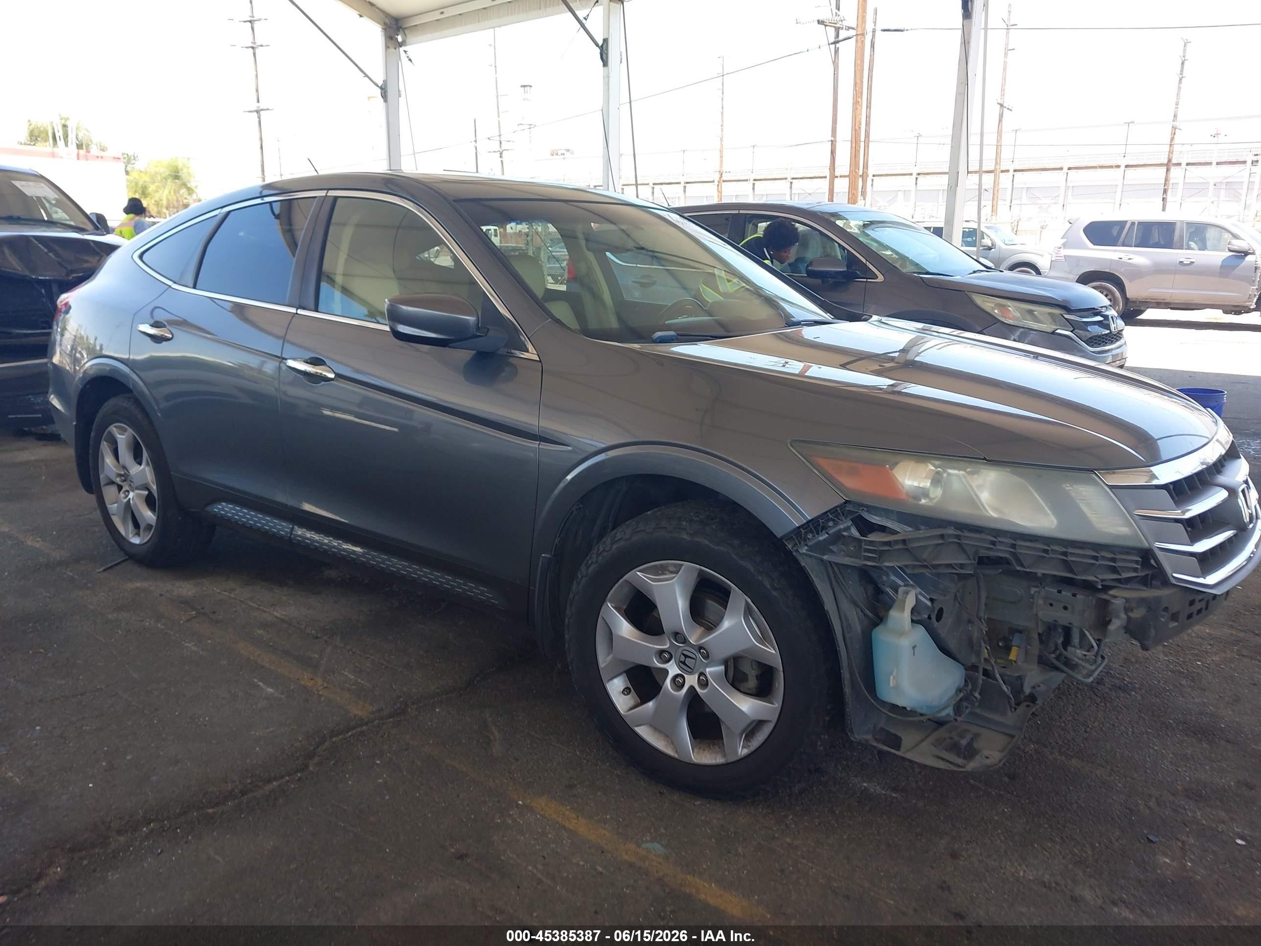 2010 Honda Accord Crosstour Ex-l Gray vin: 5J6TF1H56AL008048