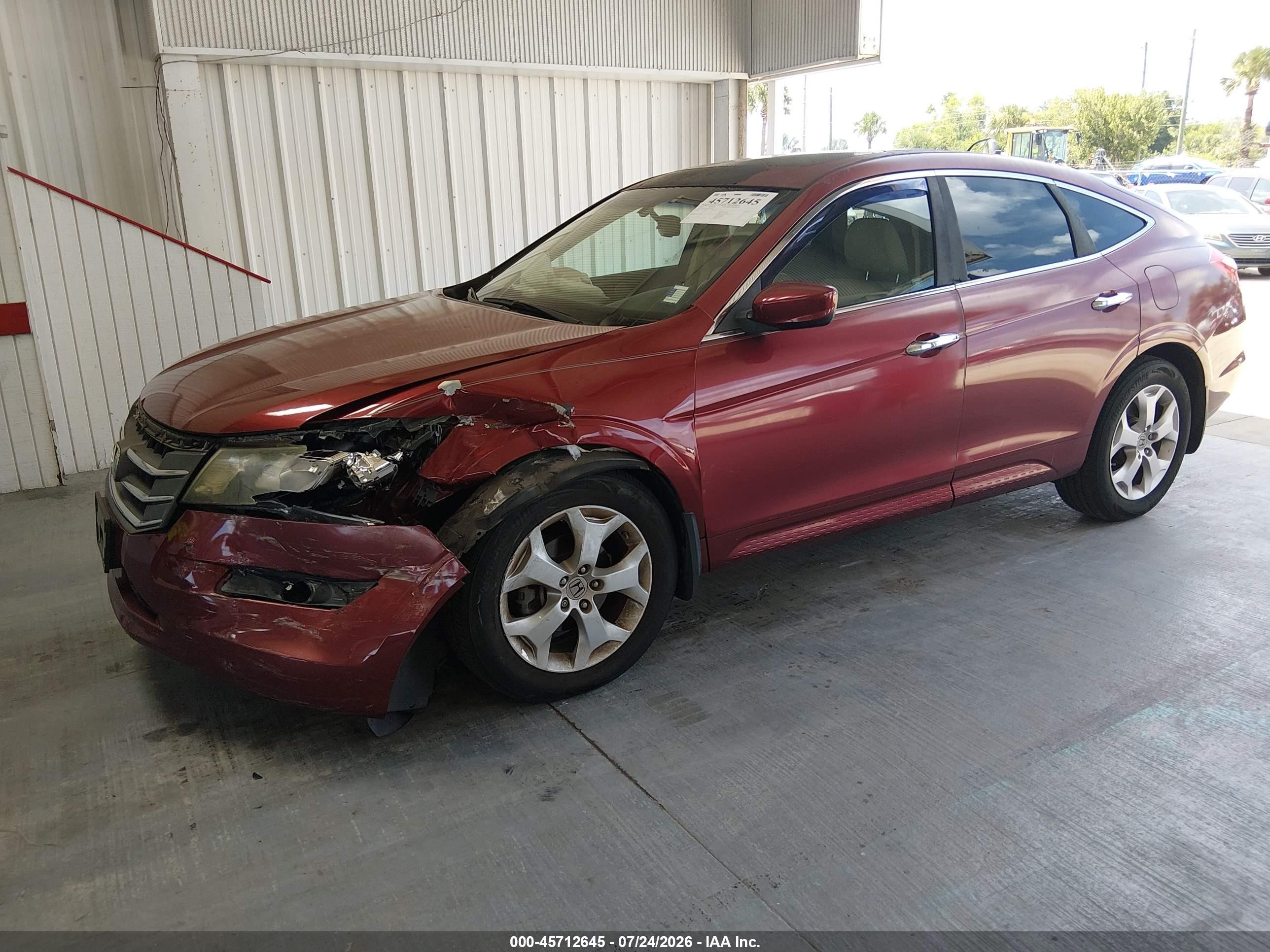 2010 Honda Accord Crosstour Ex-l Burgundy vin: 5J6TF1H56AL011855