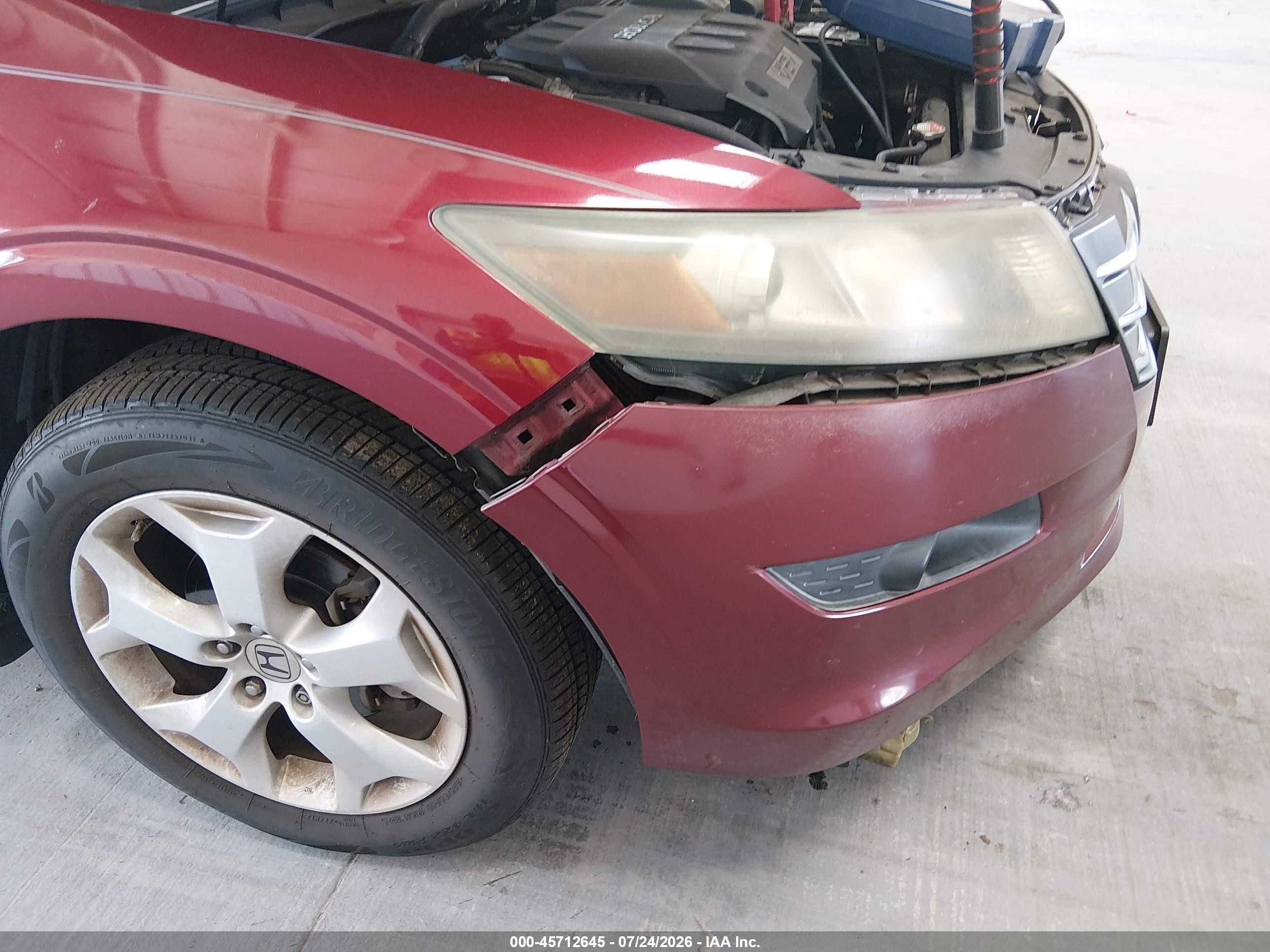 2010 Honda Accord Crosstour Ex-l Burgundy vin: 5J6TF1H56AL011855