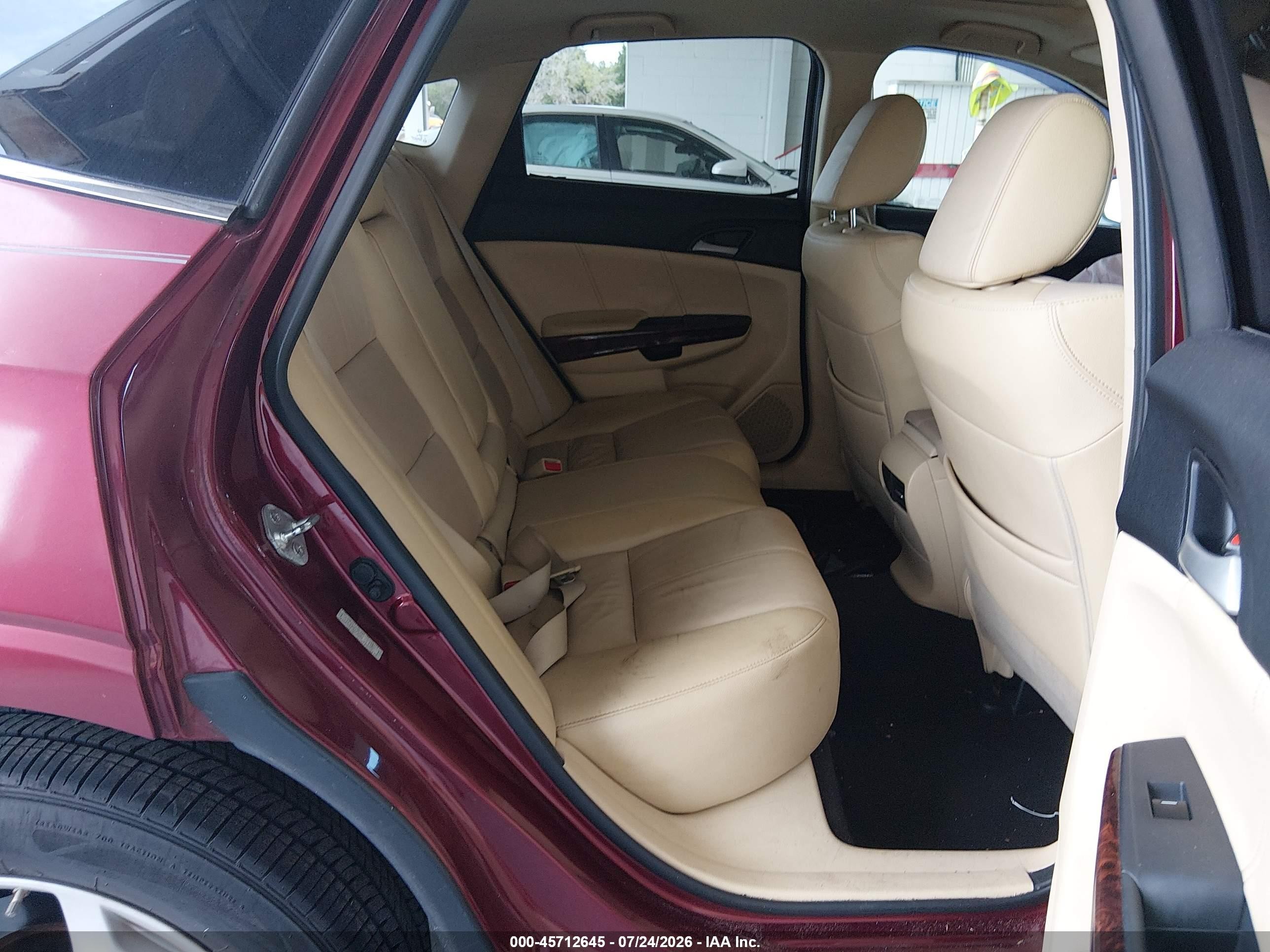 2010 Honda Accord Crosstour Ex-l Burgundy vin: 5J6TF1H56AL011855