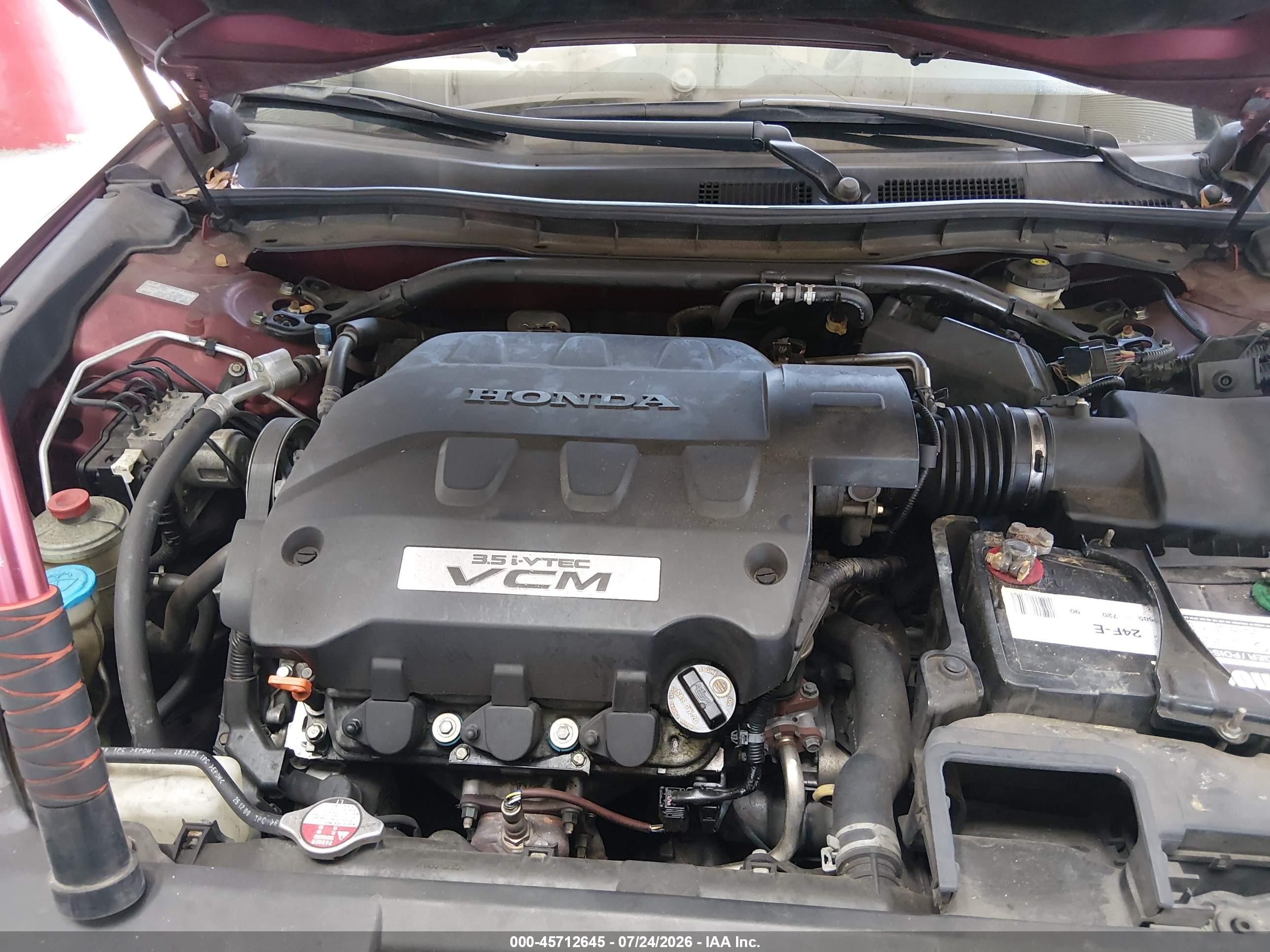2010 Honda Accord Crosstour Ex-l Burgundy vin: 5J6TF1H56AL011855