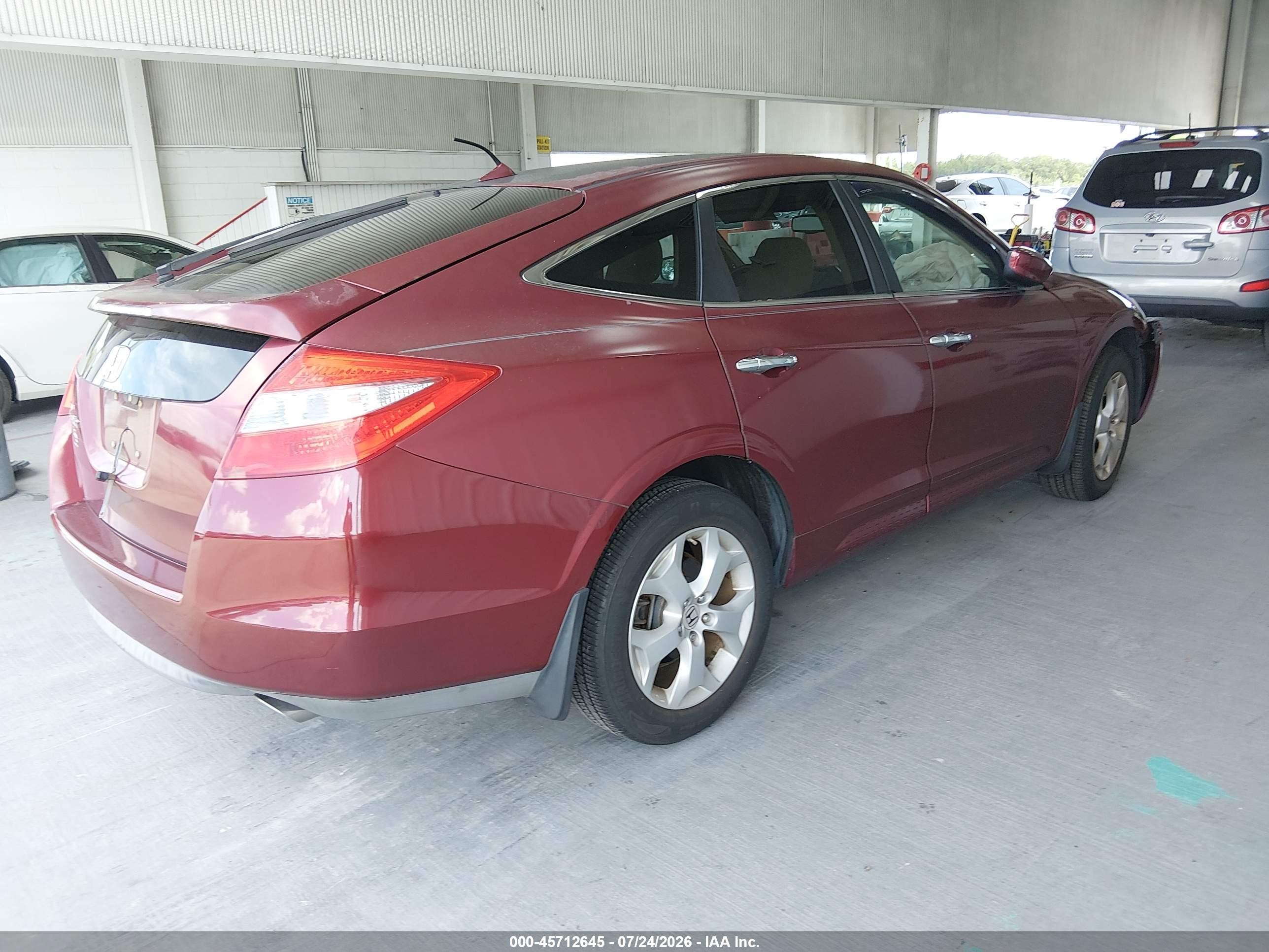 2010 Honda Accord Crosstour Ex-l Burgundy vin: 5J6TF1H56AL011855