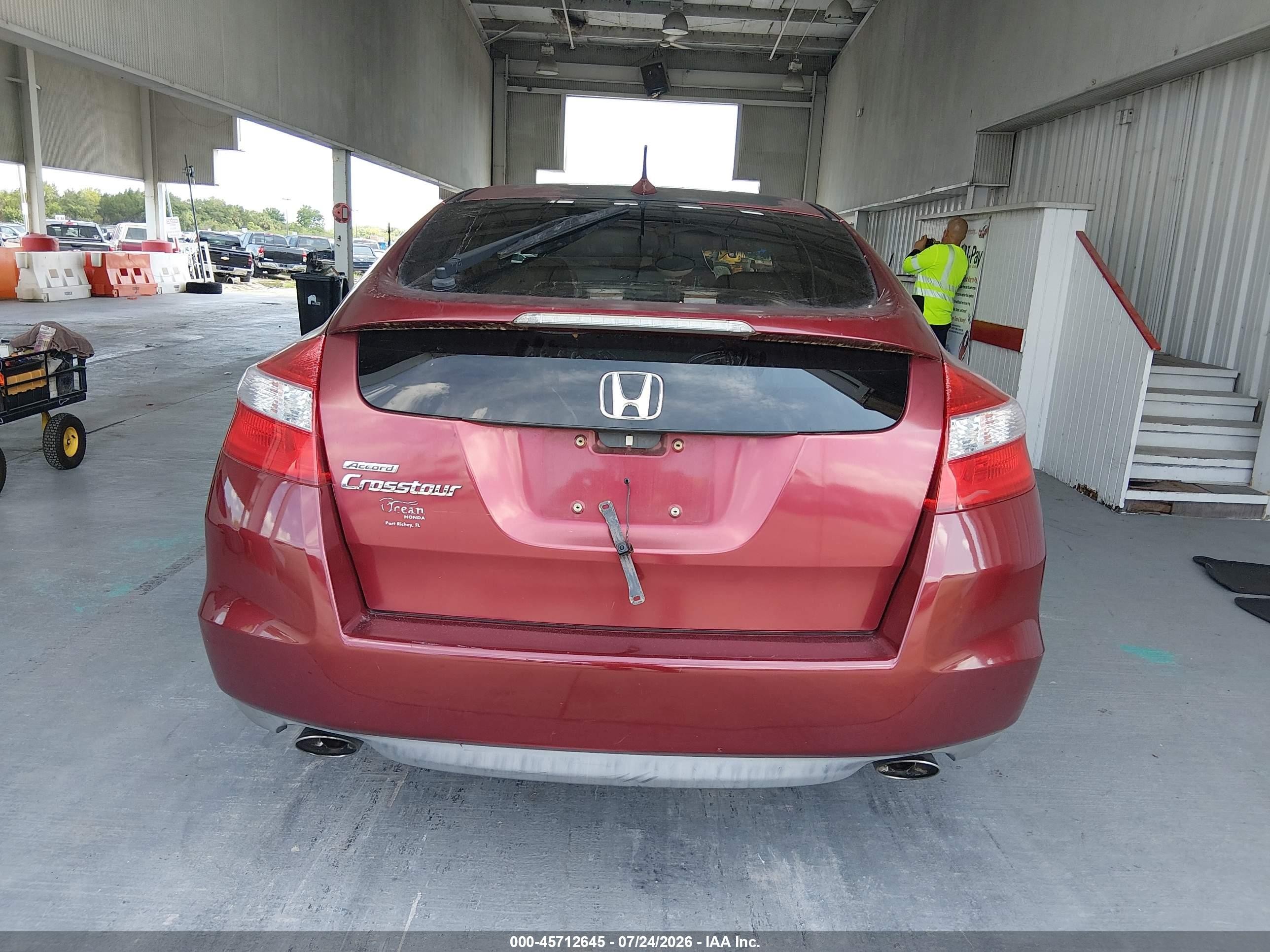 2010 Honda Accord Crosstour Ex-l Burgundy vin: 5J6TF1H56AL011855