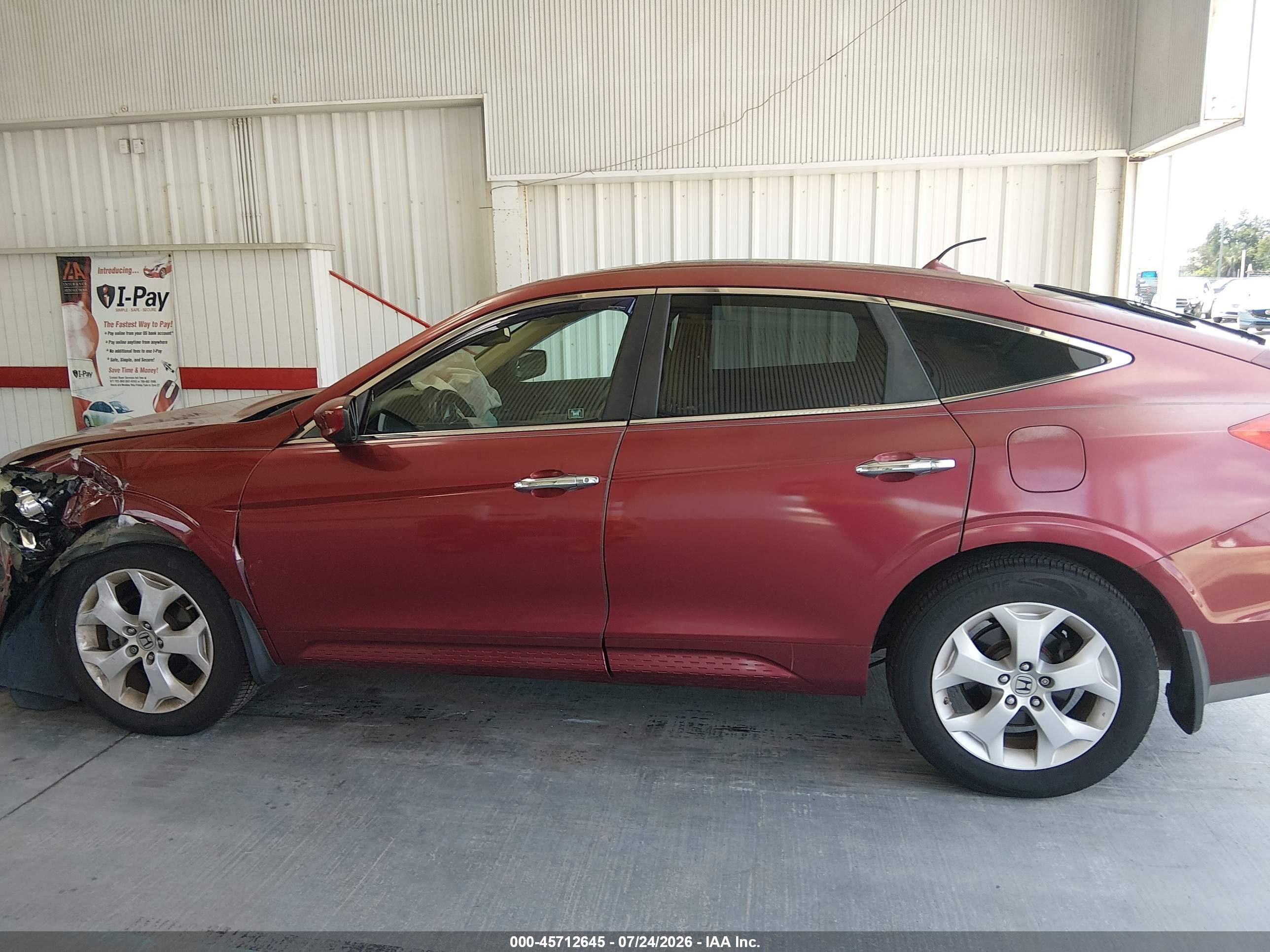 2010 Honda Accord Crosstour Ex-l Burgundy vin: 5J6TF1H56AL011855