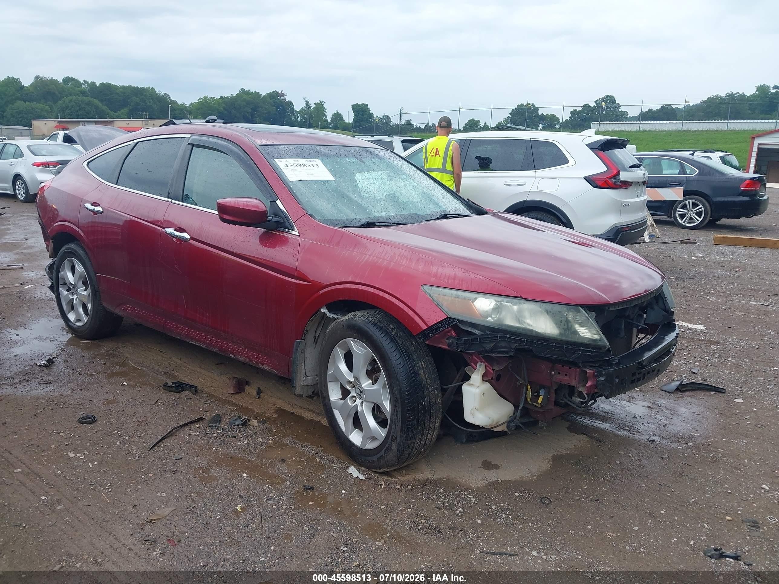 2010 Honda Accord Crosstour Ex-l Red vin: 5J6TF1H56AL014920