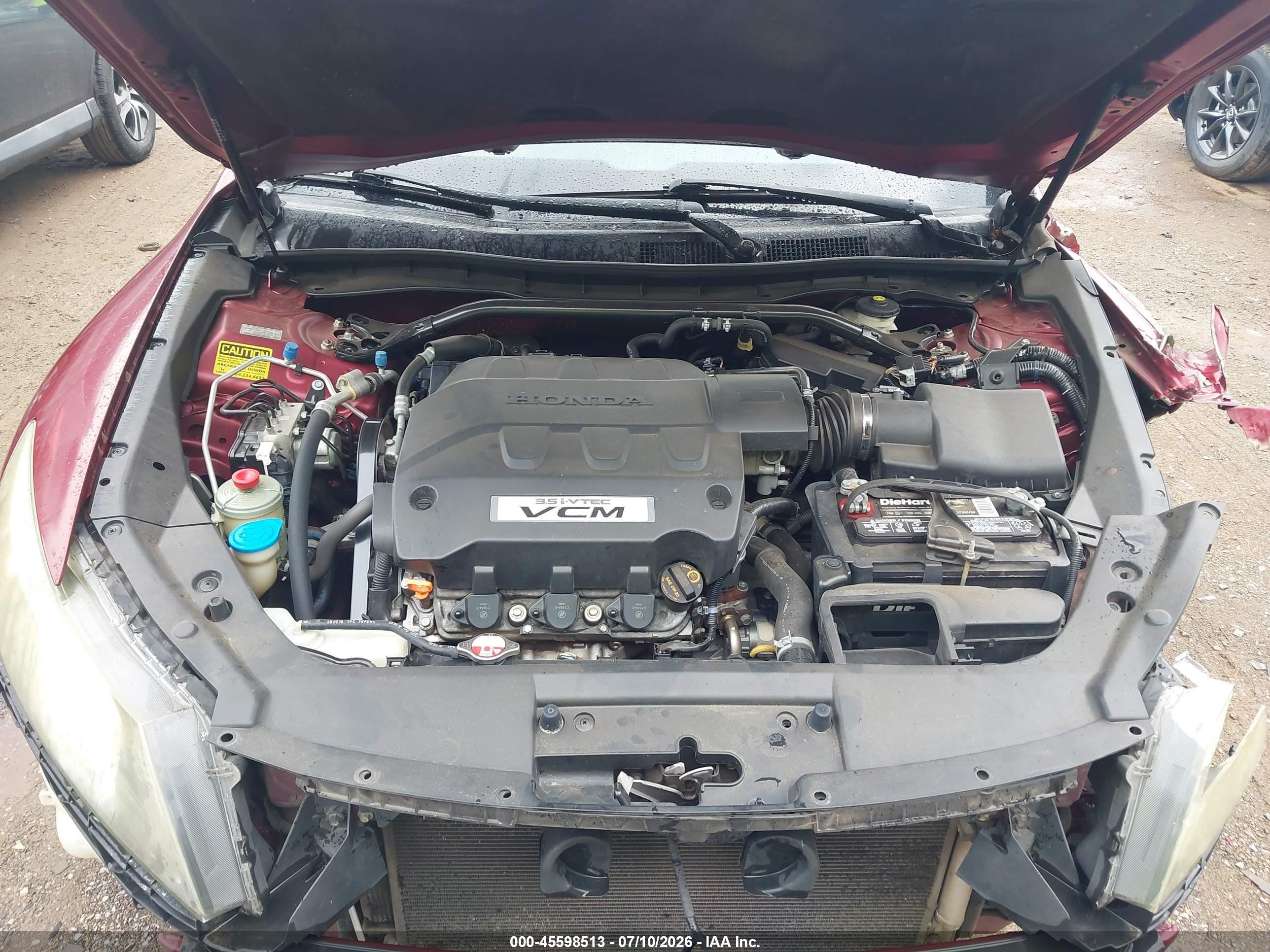 2010 Honda Accord Crosstour Ex-l Красный vin: 5J6TF1H56AL014920