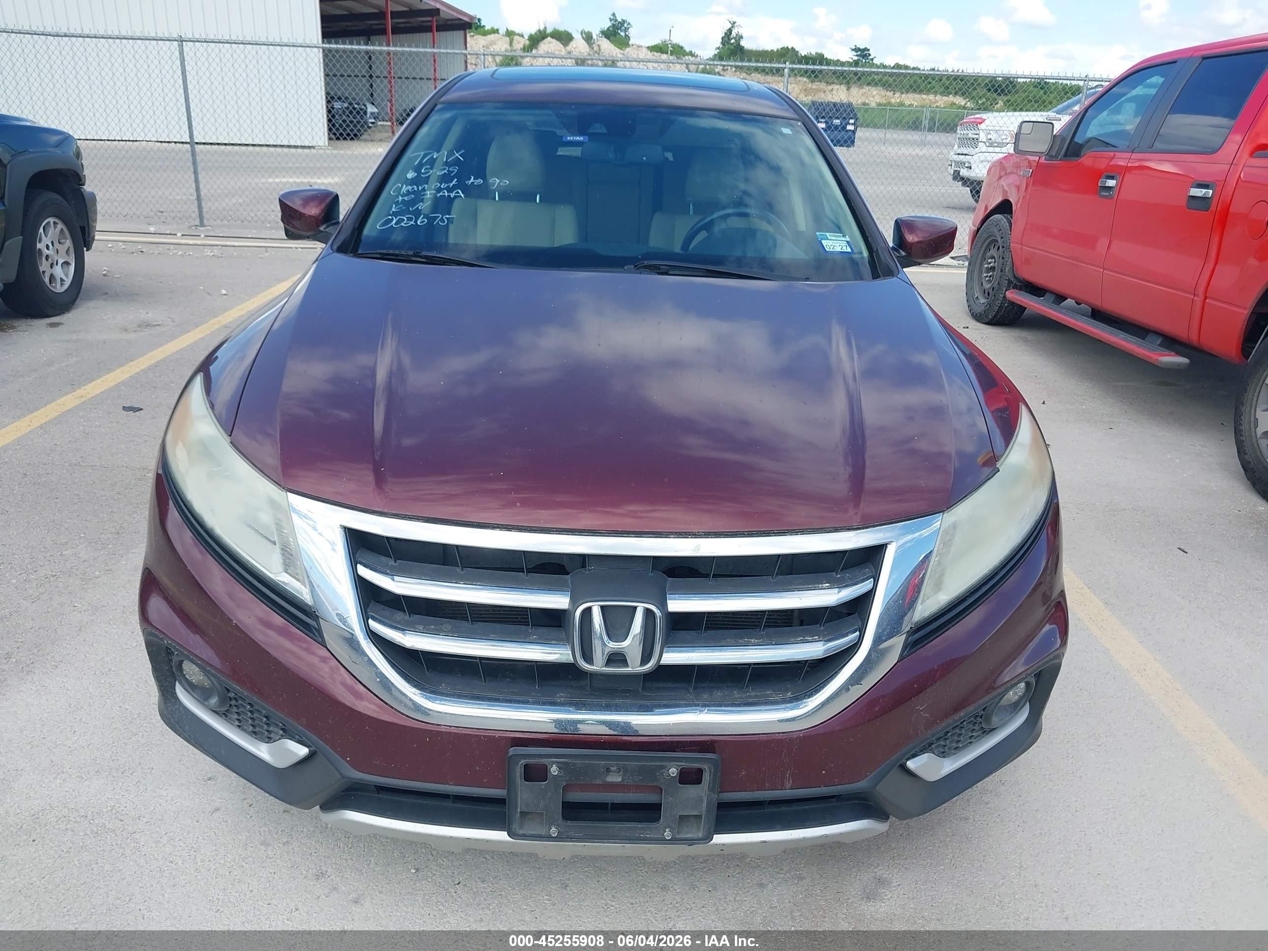 2014 Honda Crosstour Ex-l V6 Maroon vin: 5J6TF1H56EL002675