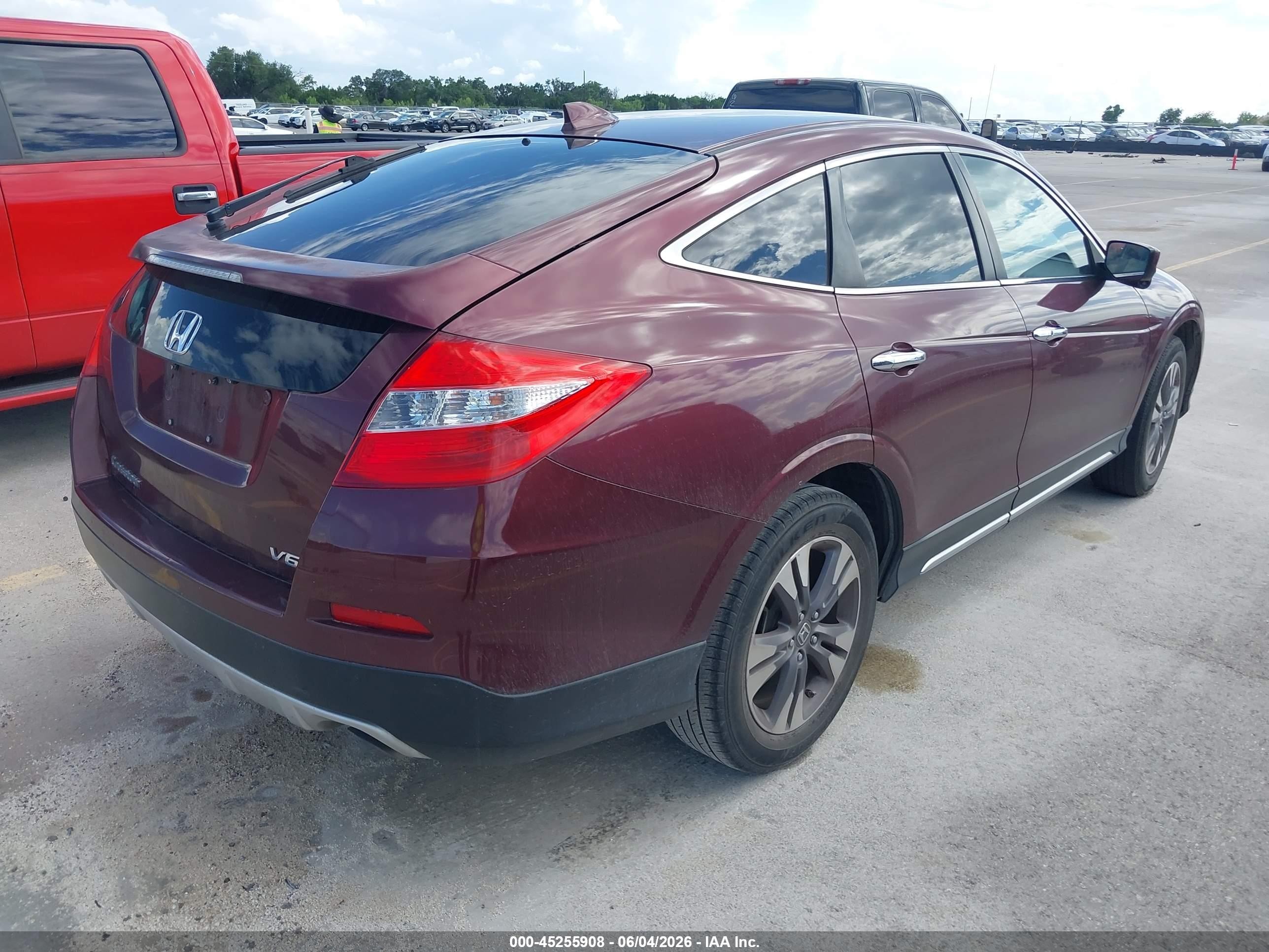 2014 Honda Crosstour Ex-l V6 Maroon vin: 5J6TF1H56EL002675
