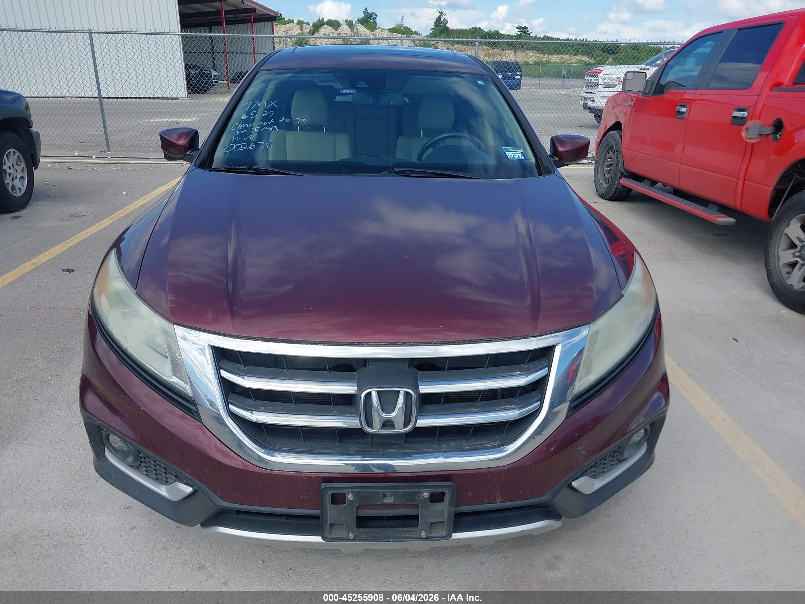 2014 Honda Crosstour Ex-l V6 Maroon vin: 5J6TF1H56EL002675