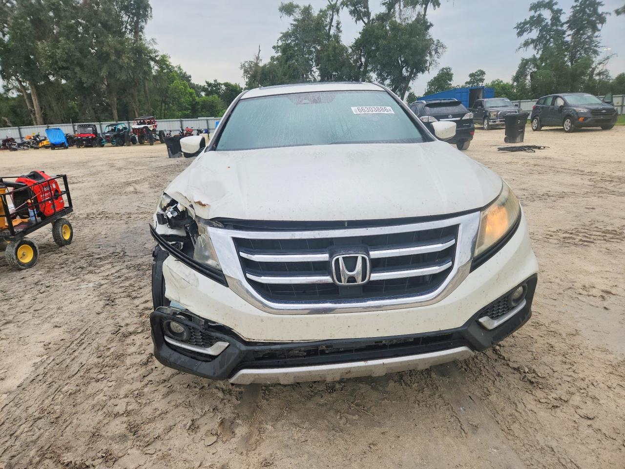 2014 Honda Crosstour Exl Белый vin: 5J6TF1H56EL002708