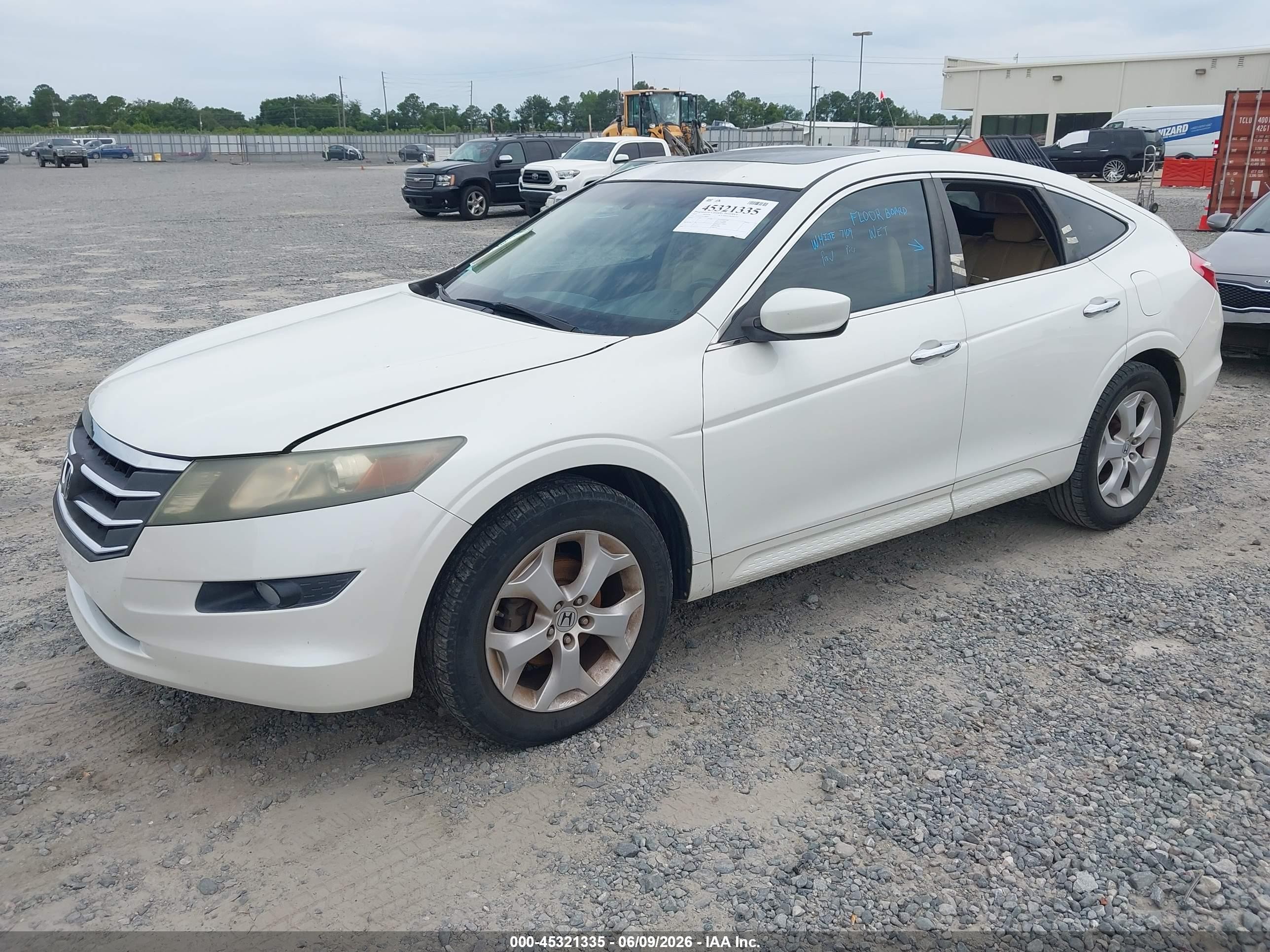 2010 Honda Accord Crosstour Ex-l White vin: 5J6TF1H57AL008690
