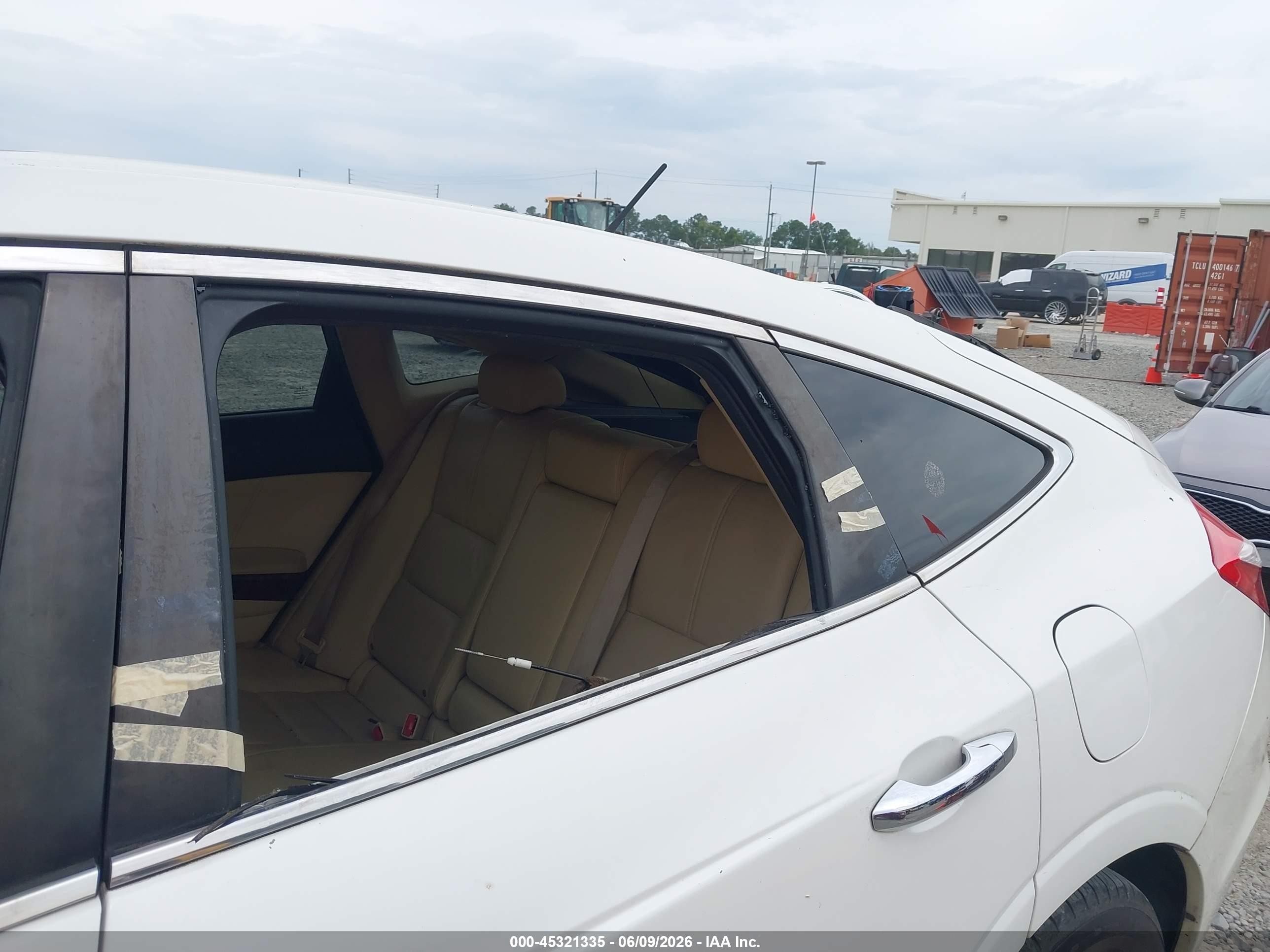 2010 Honda Accord Crosstour Ex-l White vin: 5J6TF1H57AL008690