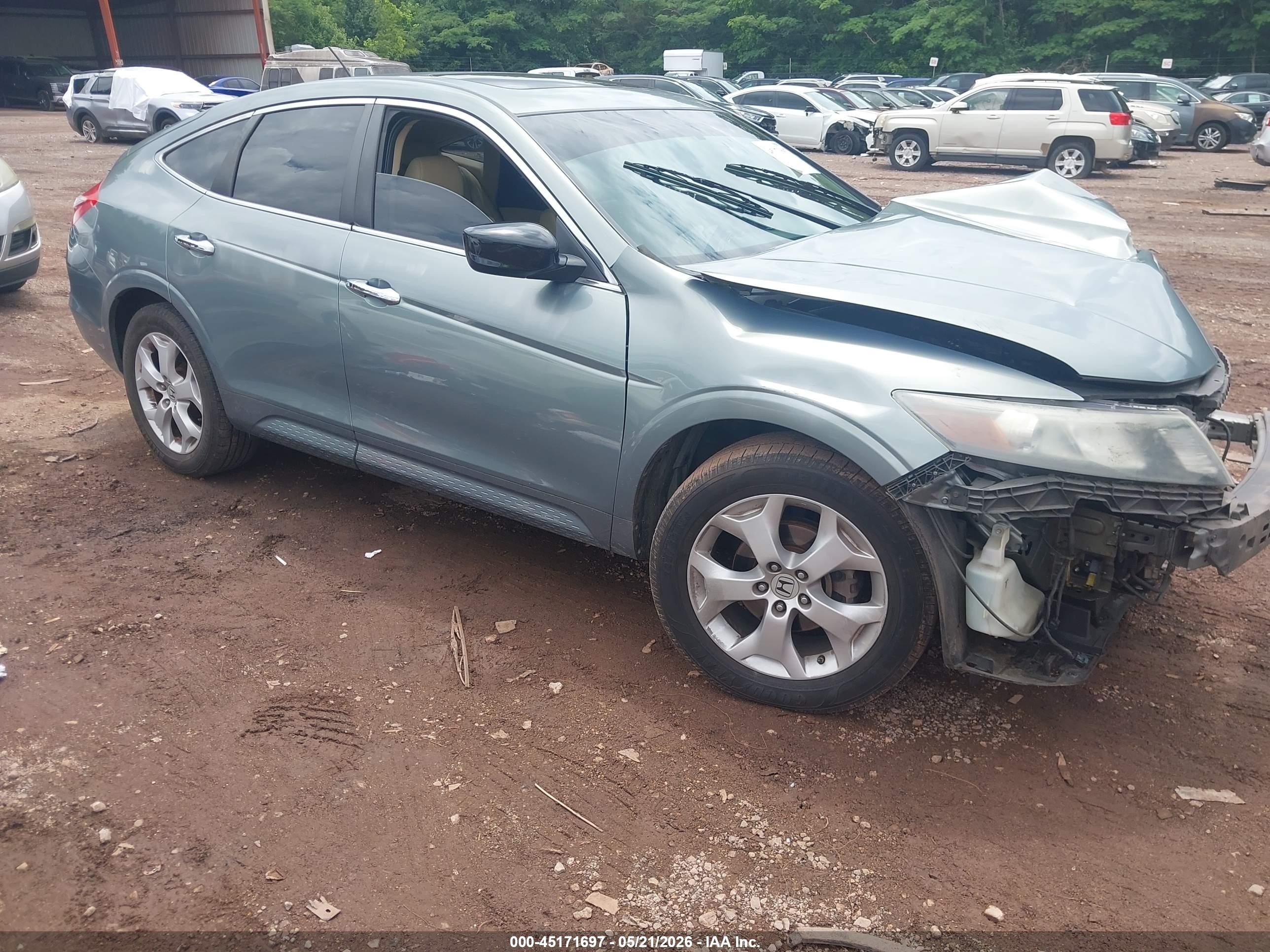 2010 Honda Accord Crosstour Ex-l Gray vin: 5J6TF1H57AL012173