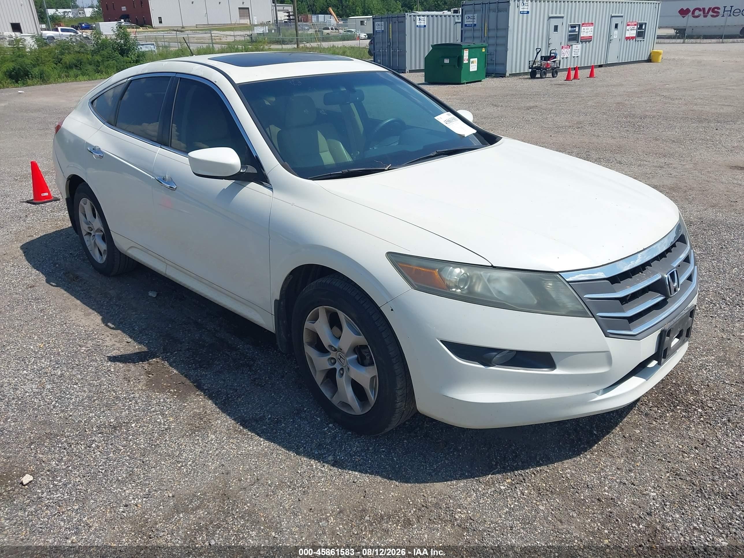 2010 Honda Accord Crosstour Ex-l White vin: 5J6TF1H57AL015185