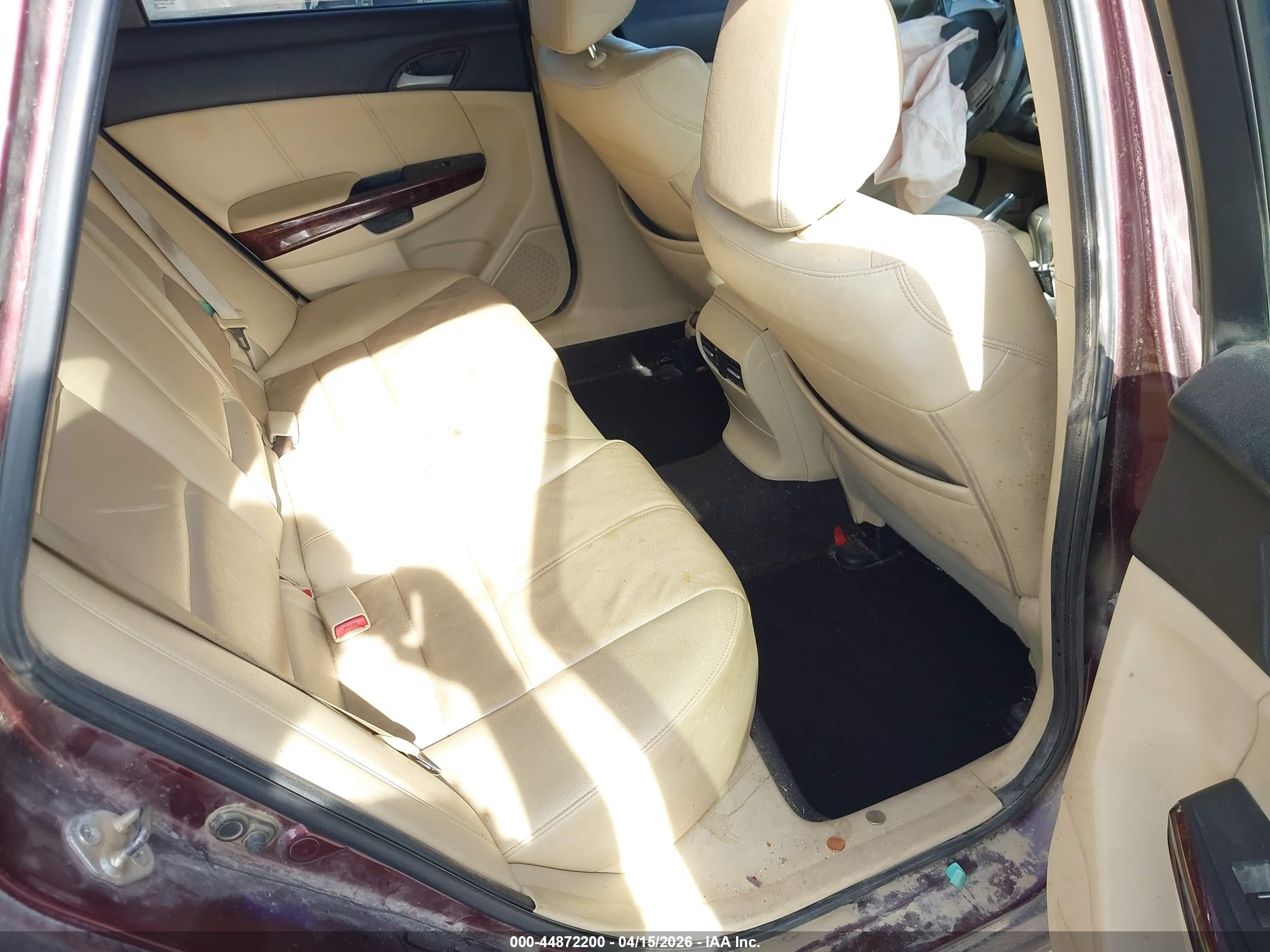 2012 Honda Crosstour Ex-l Burgundy vin: 5J6TF1H57CL005534