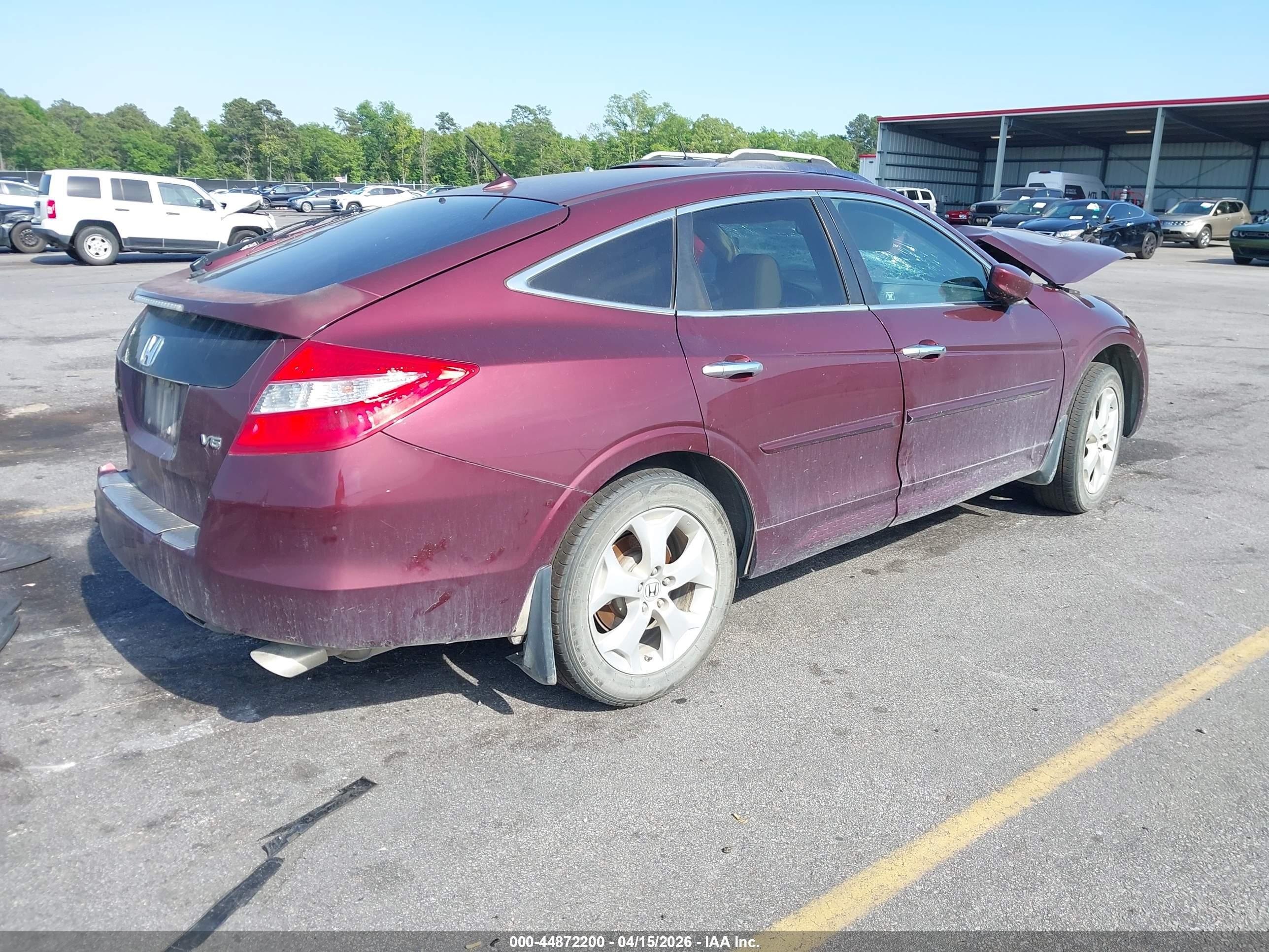 2012 Honda Crosstour Ex-l Burgundy vin: 5J6TF1H57CL005534