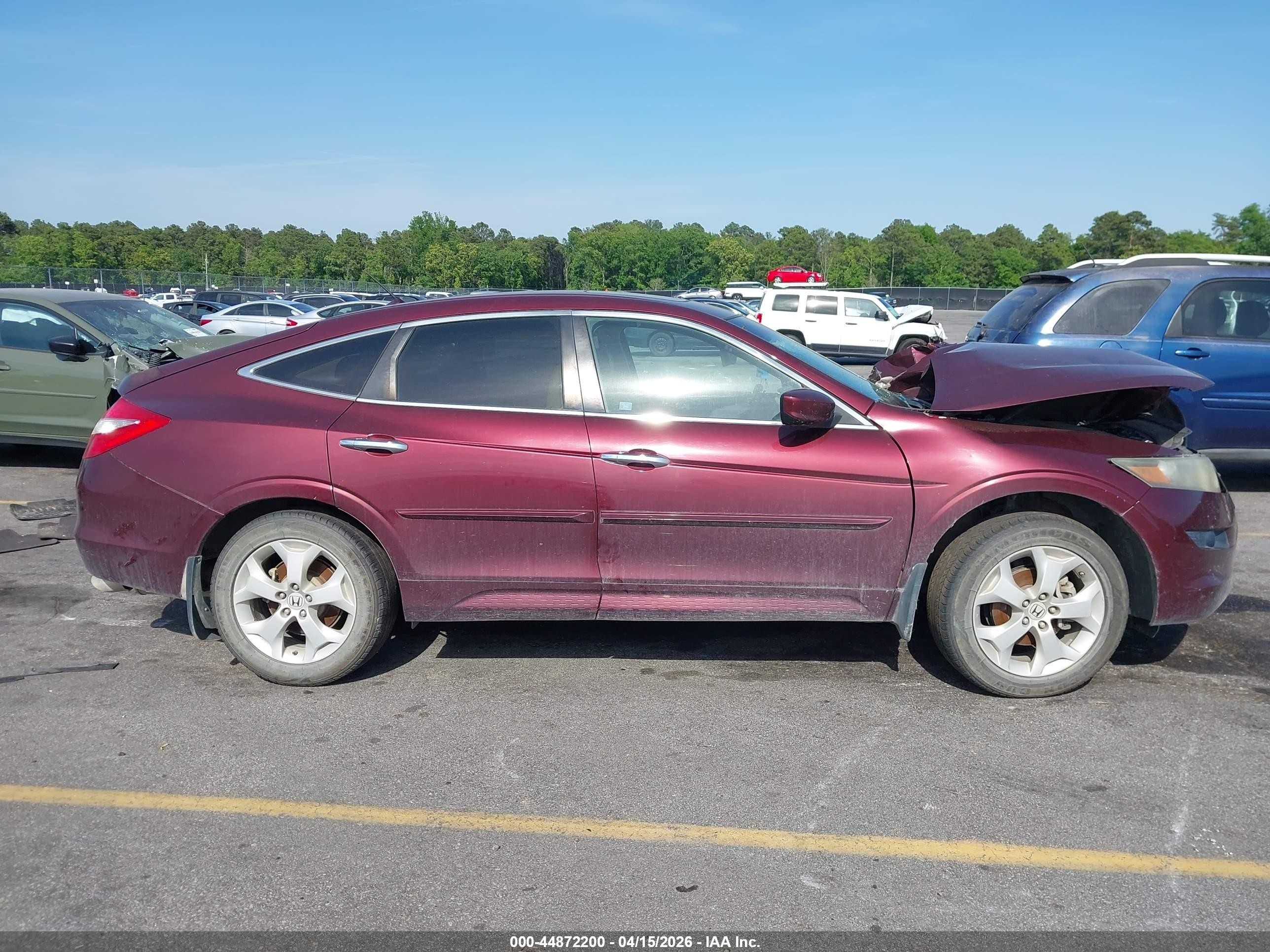 2012 Honda Crosstour Ex-l Burgundy vin: 5J6TF1H57CL005534