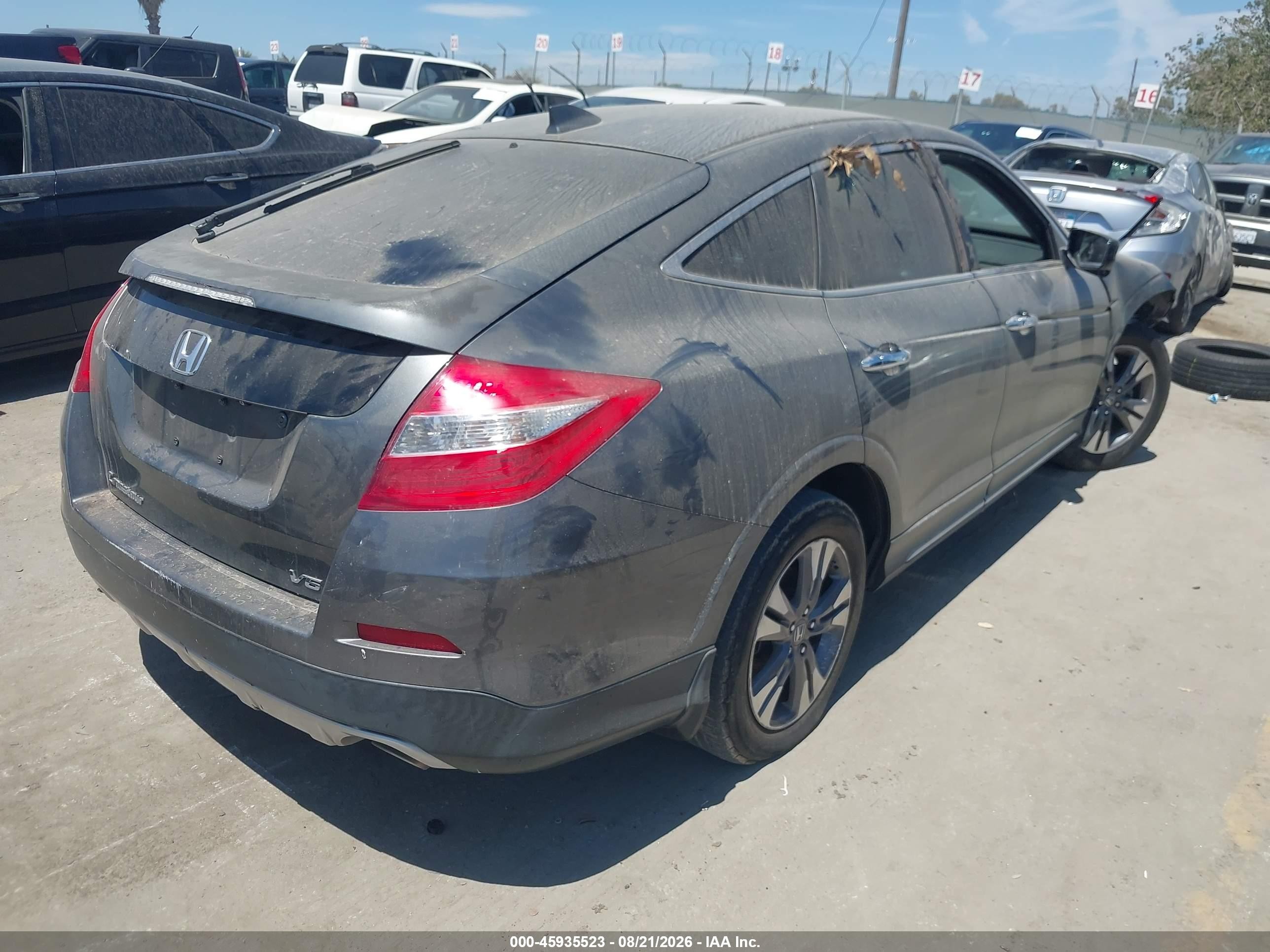 2014 Honda Crosstour Ex-l V6 Gray vin: 5J6TF1H57EL002684