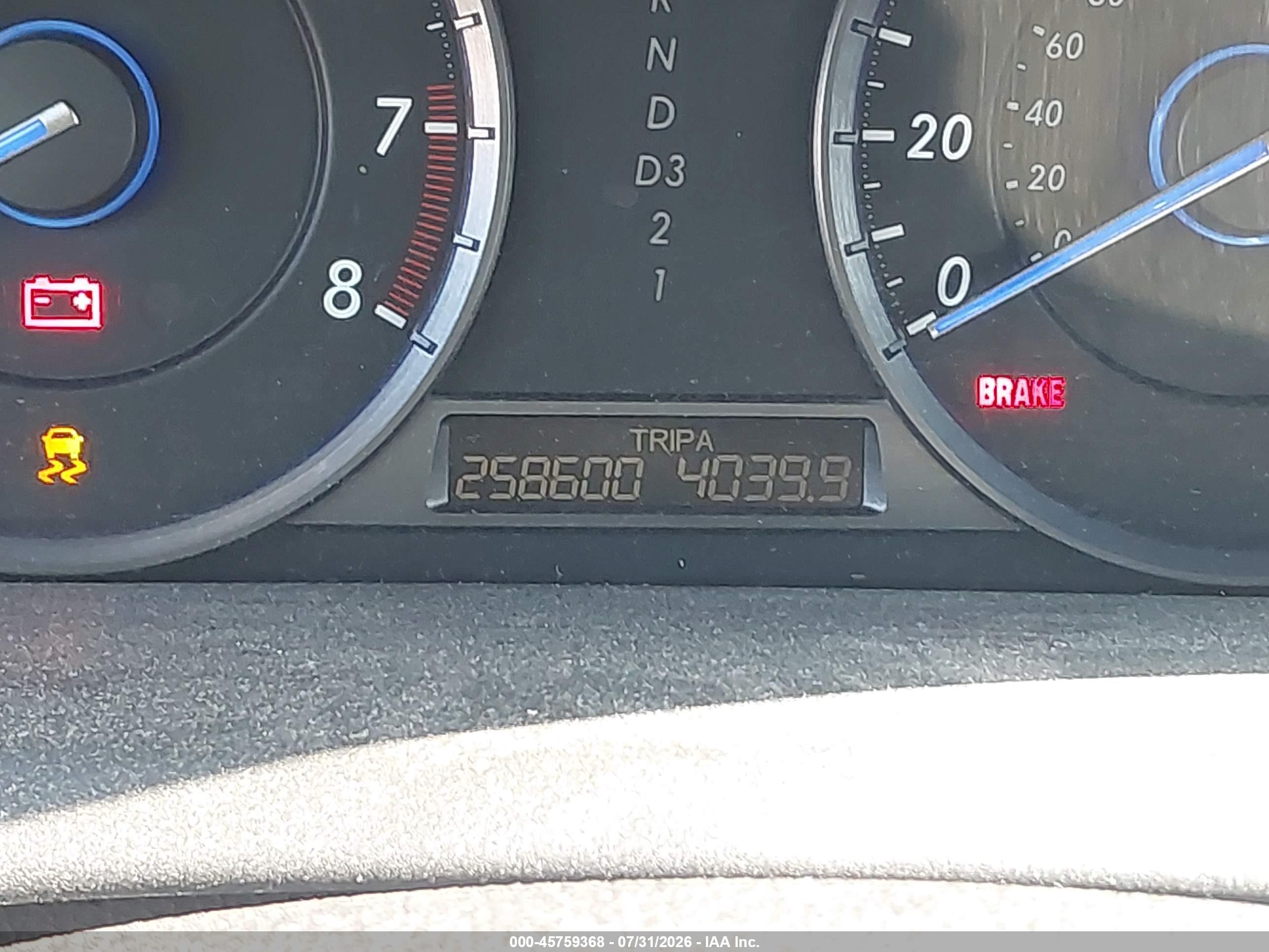 2010 Honda Accord Crosstour Ex-l Blue vin: 5J6TF1H58AL006348