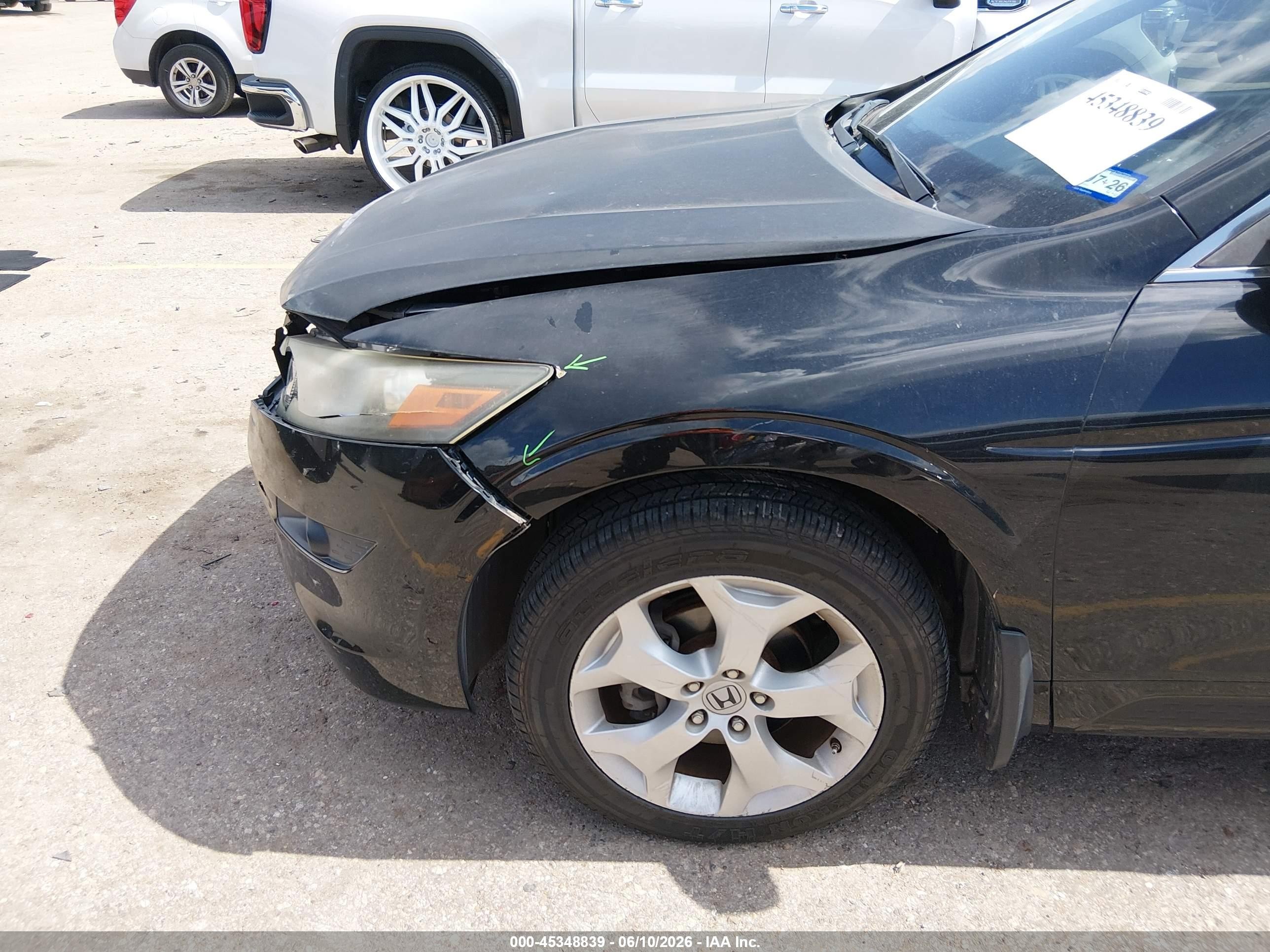 2010 Honda Accord Crosstour Ex-l Black vin: 5J6TF1H58AL014451