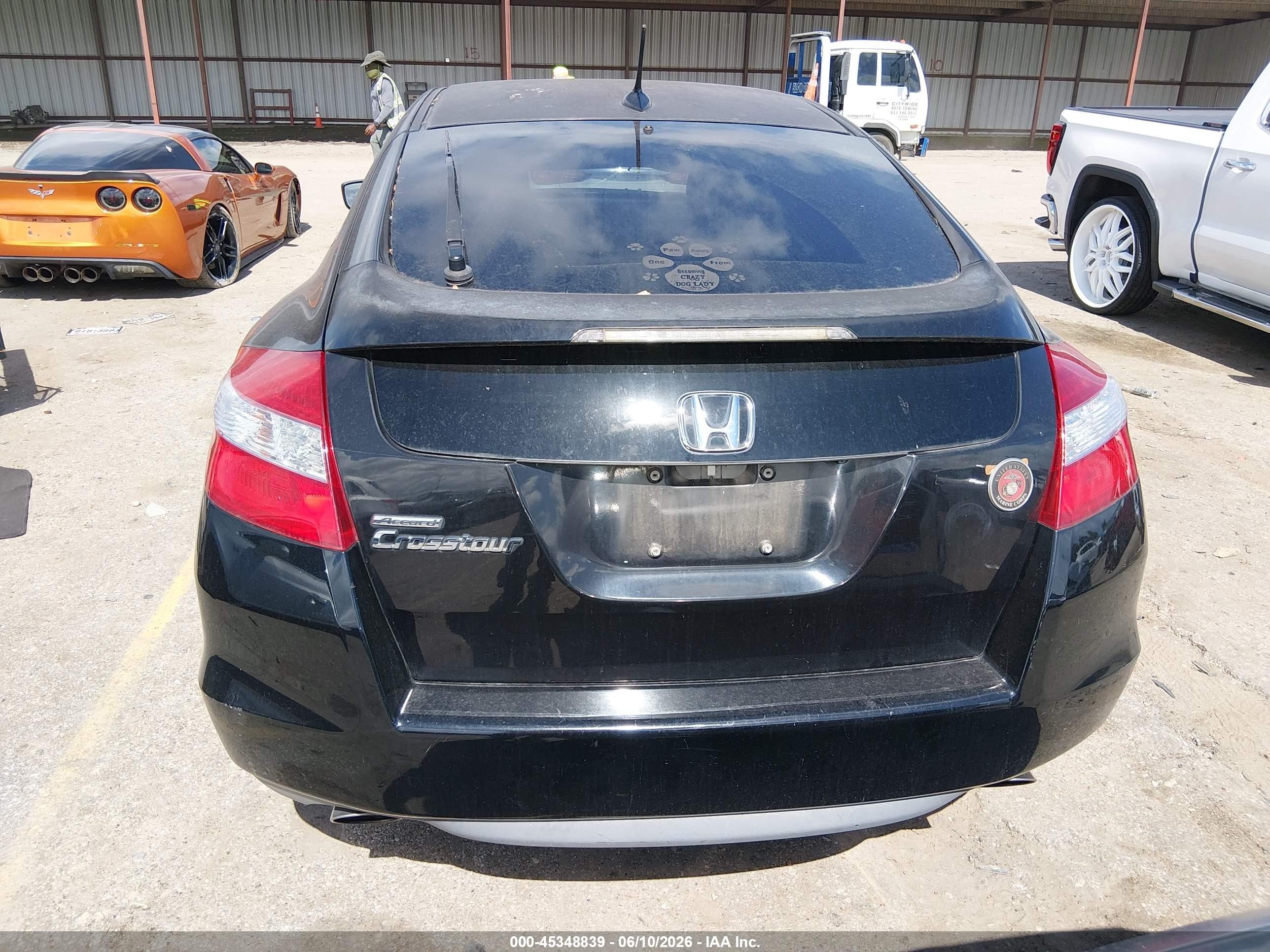 2010 Honda Accord Crosstour Ex-l Black vin: 5J6TF1H58AL014451