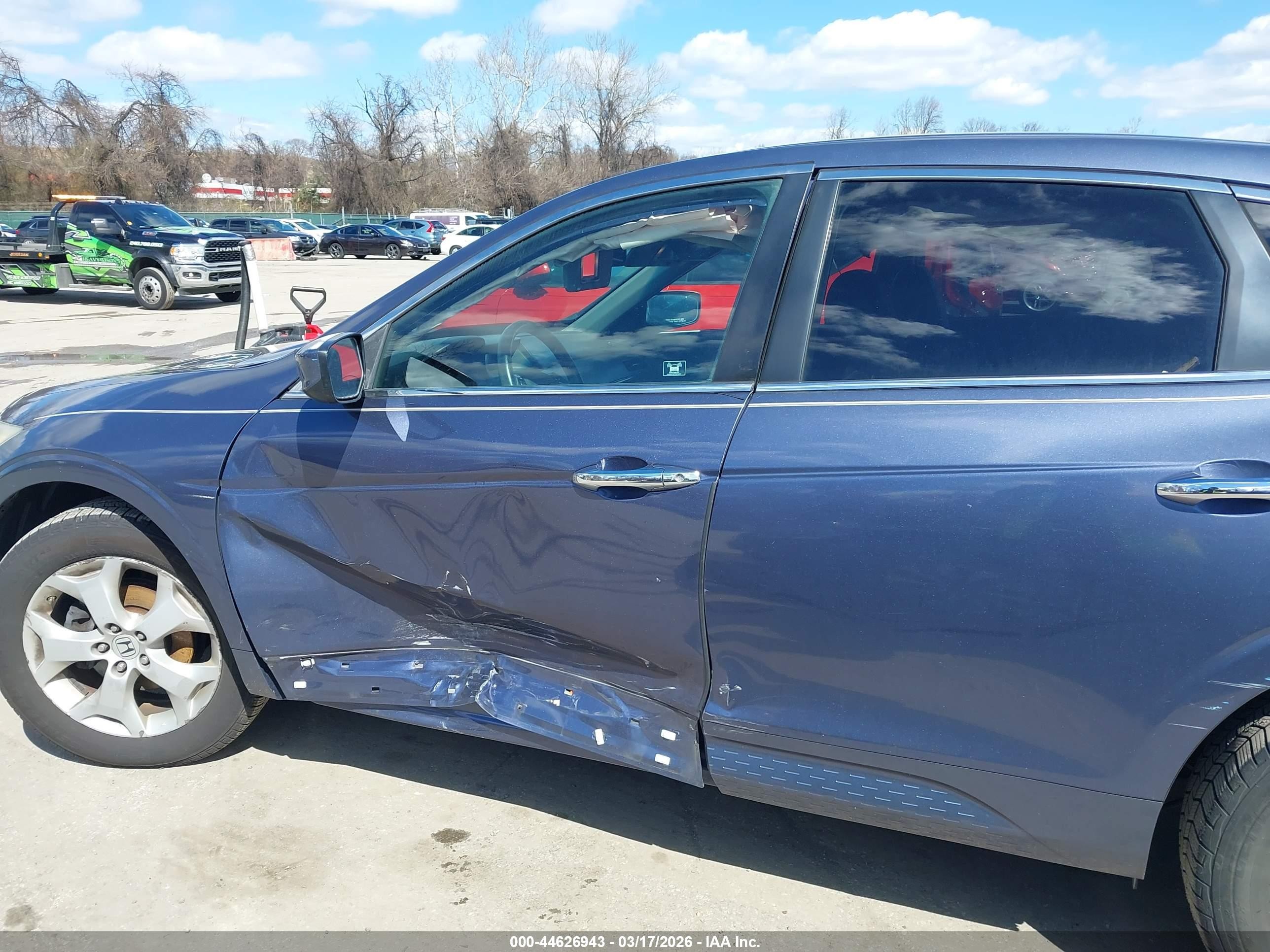 2012 Honda Crosstour Ex-l Blue vin: 5J6TF1H58CL000116