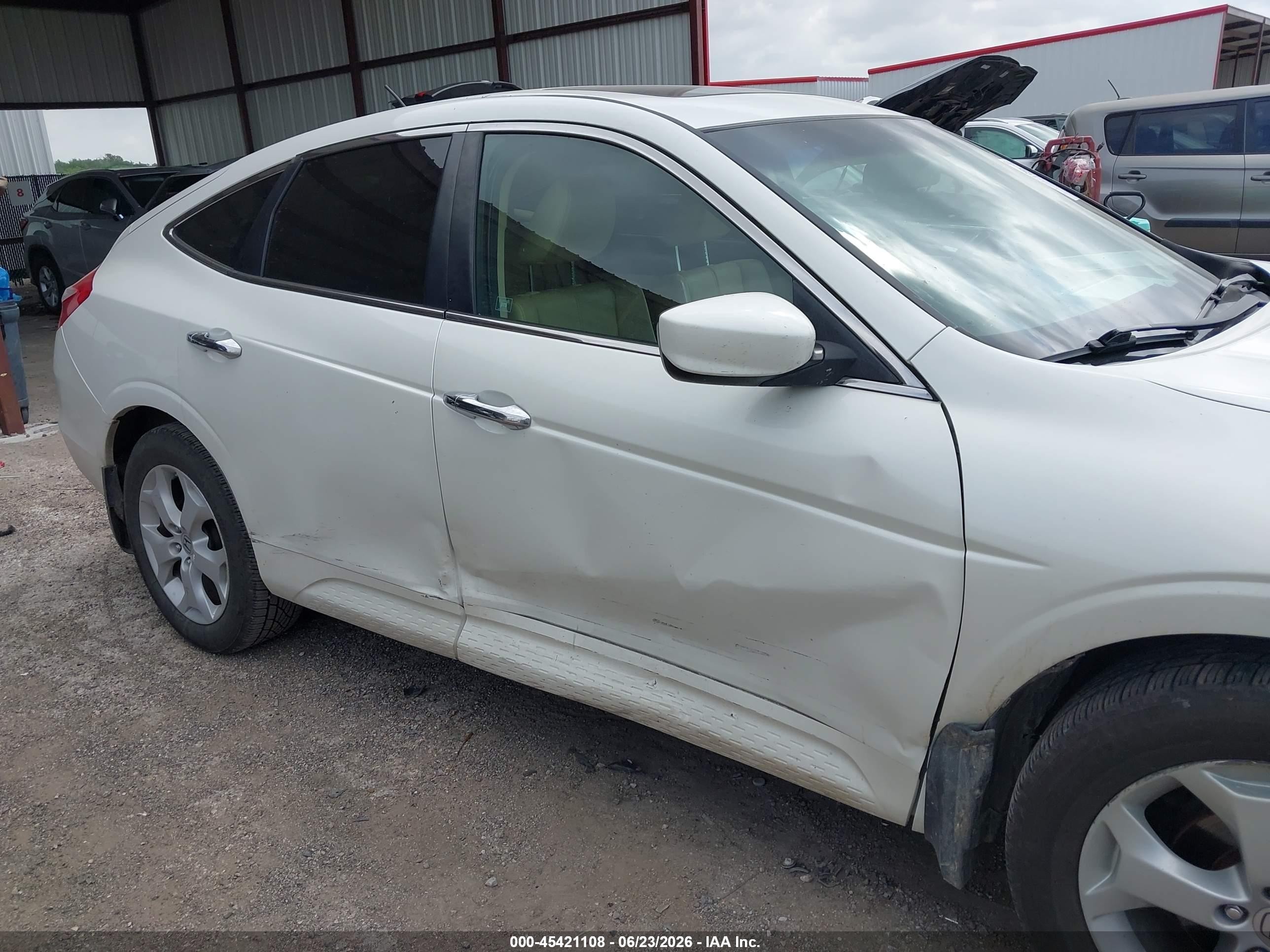 2012 Honda Crosstour Ex-l White vin: 5J6TF1H58CL002755
