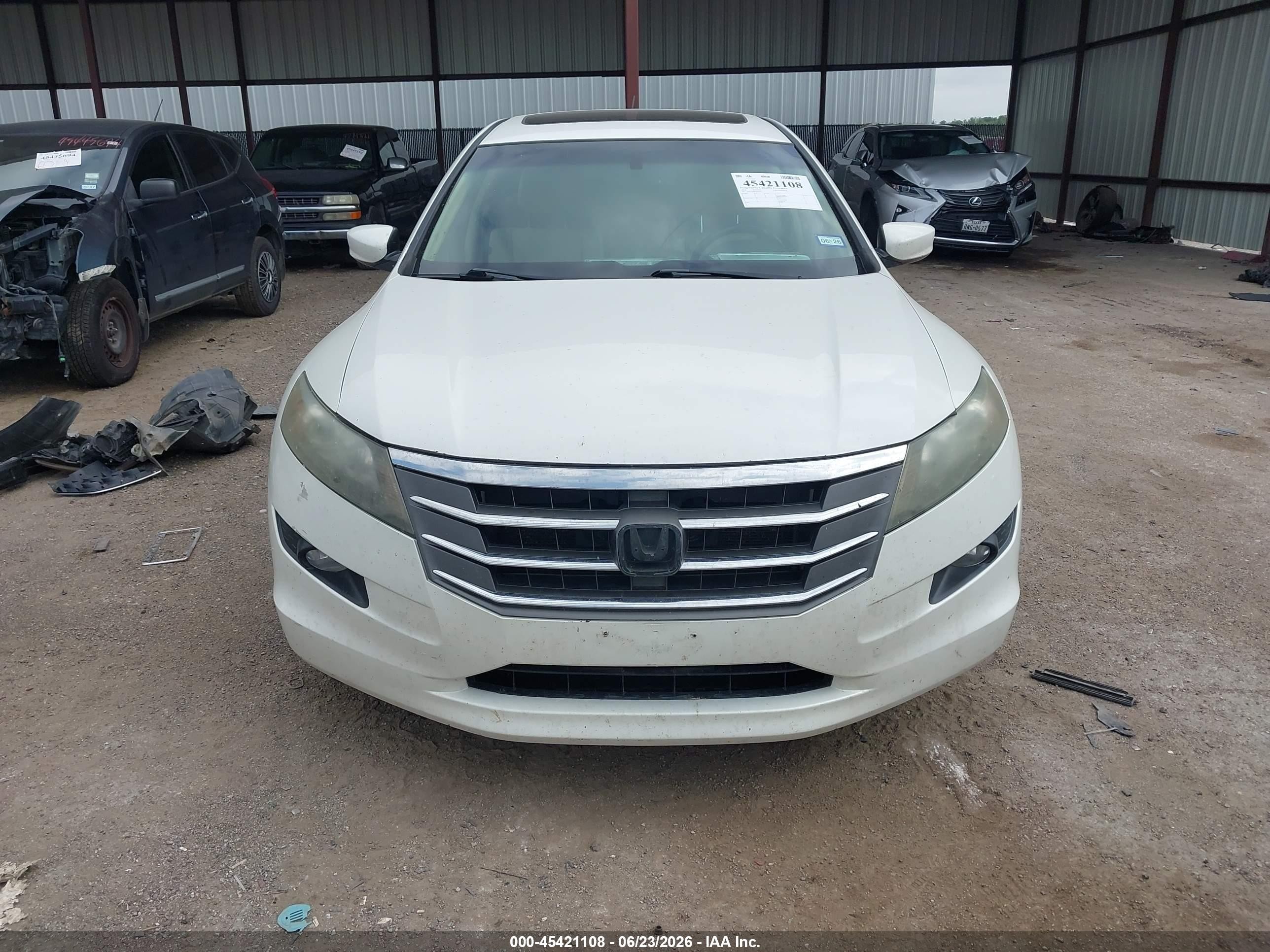 2012 Honda Crosstour Ex-l White vin: 5J6TF1H58CL002755