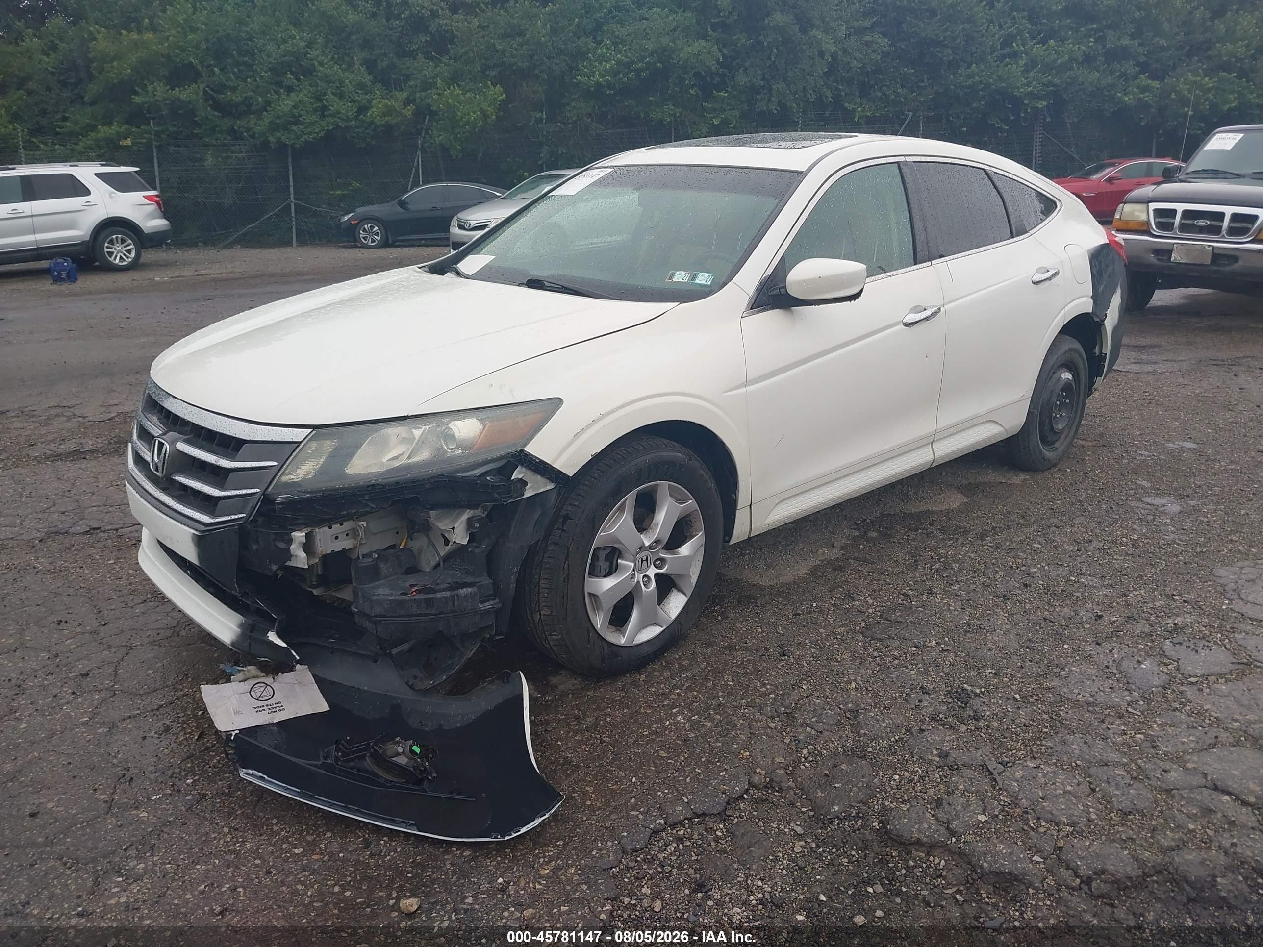 2012 Honda Crosstour Ex-l White vin: 5J6TF1H58CL006868