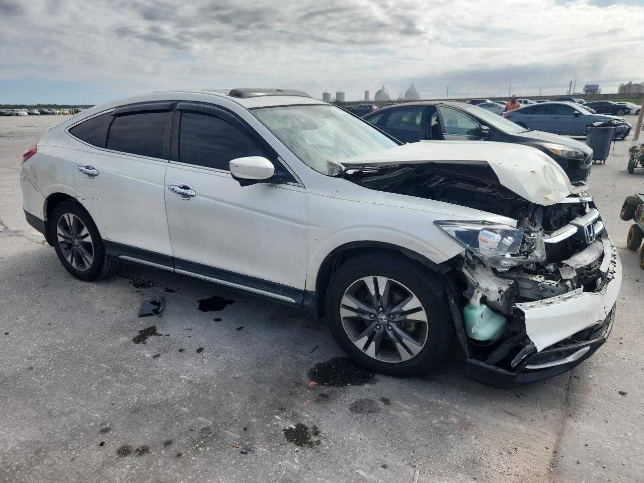2015 Honda Crosstour Exl White vin: 5J6TF1H58FL001769
