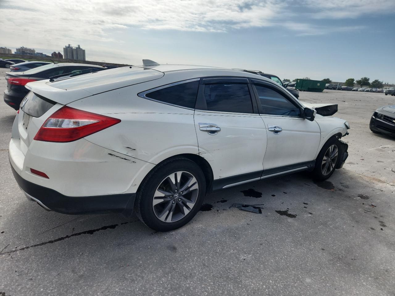 2015 Honda Crosstour Exl White vin: 5J6TF1H58FL001769