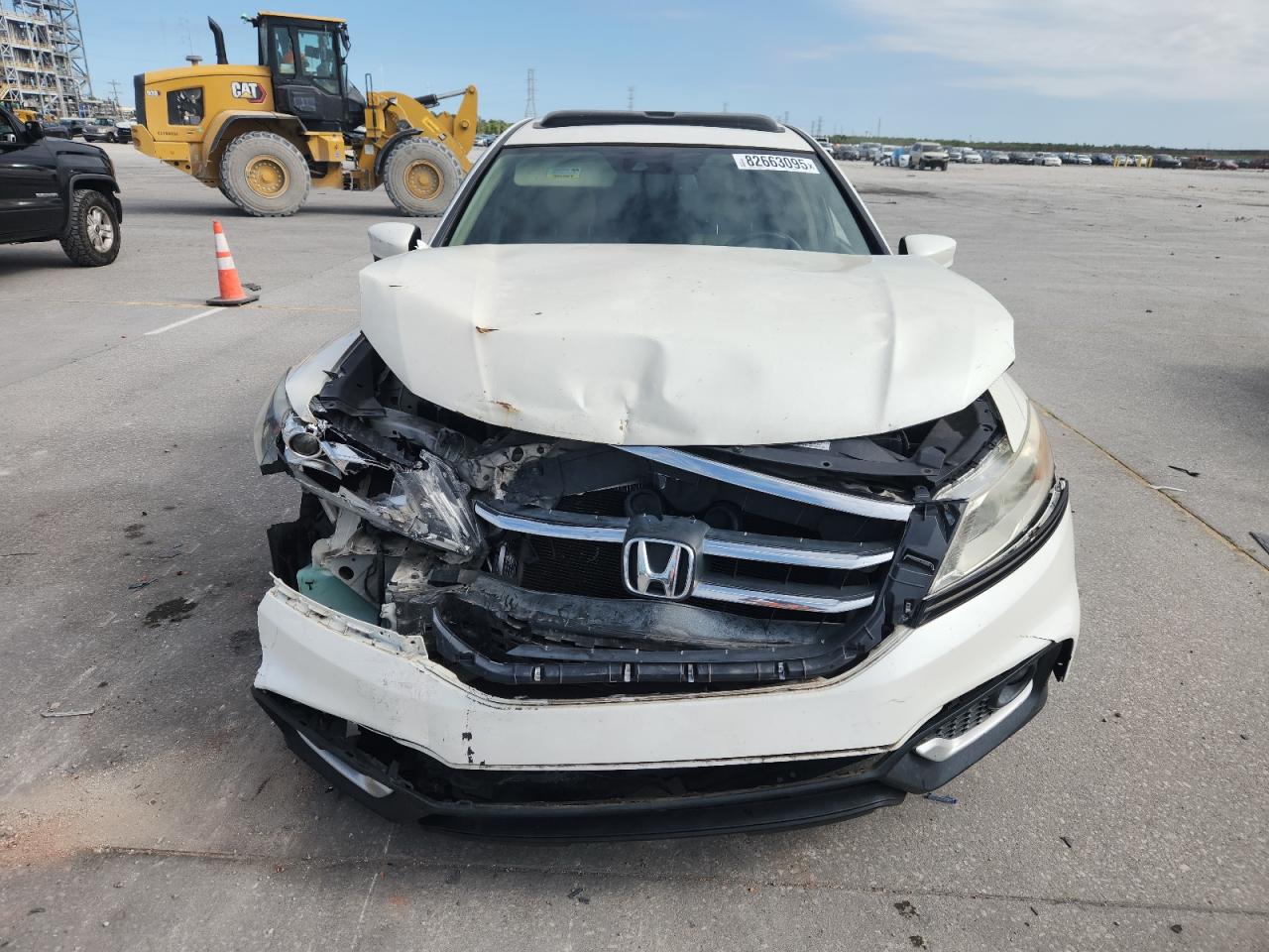 2015 Honda Crosstour Exl White vin: 5J6TF1H58FL001769