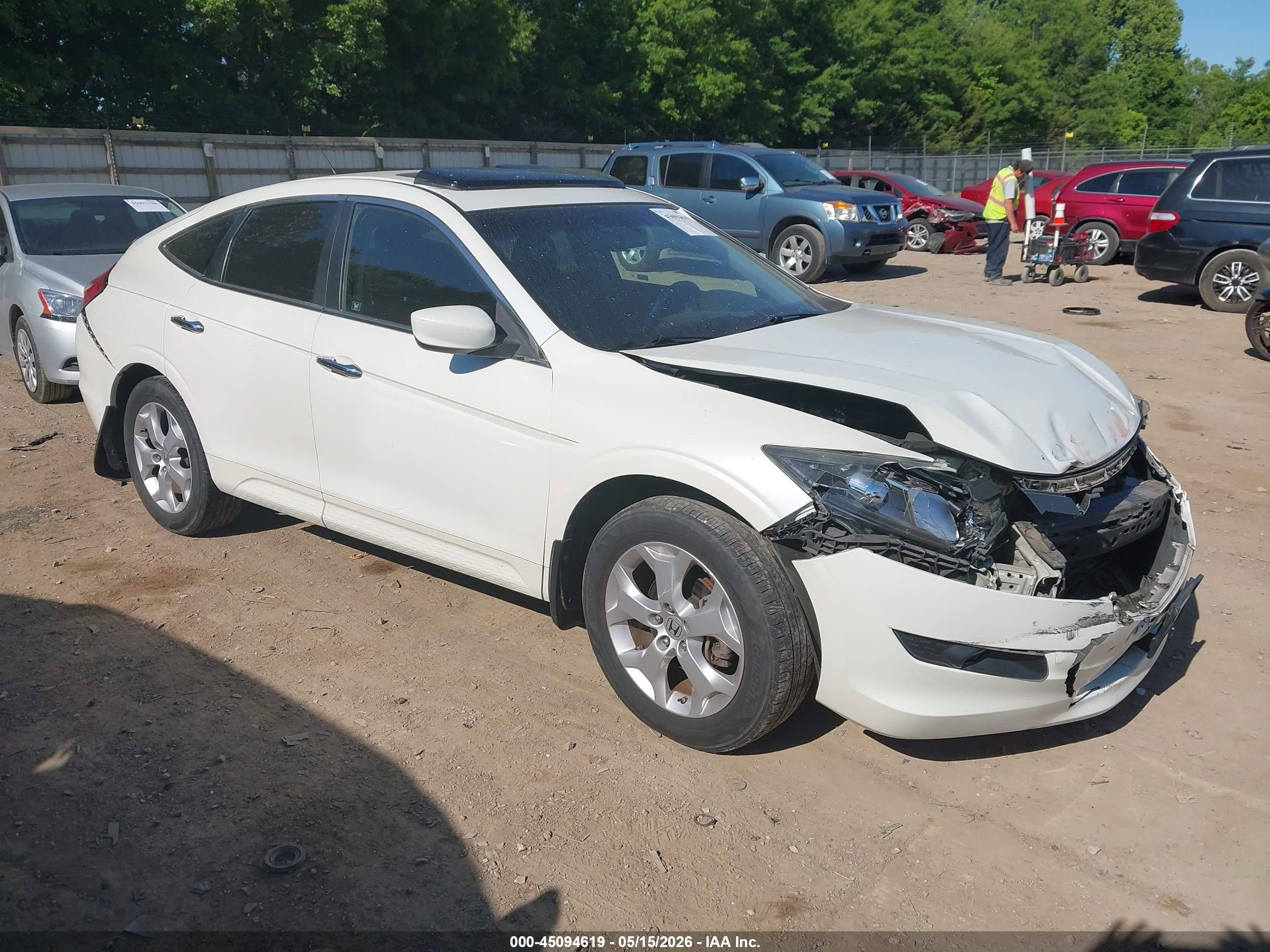 2010 Honda Accord Crosstour Ex-l White vin: 5J6TF1H59AL002387