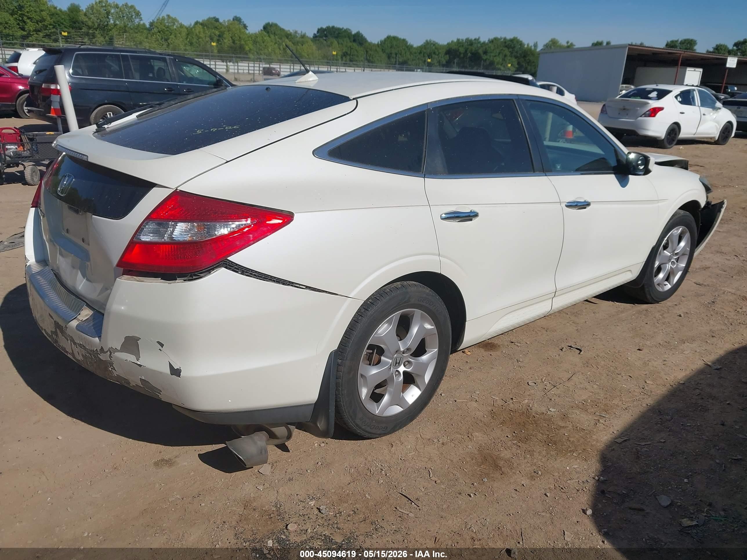2010 Honda Accord Crosstour Ex-l White vin: 5J6TF1H59AL002387