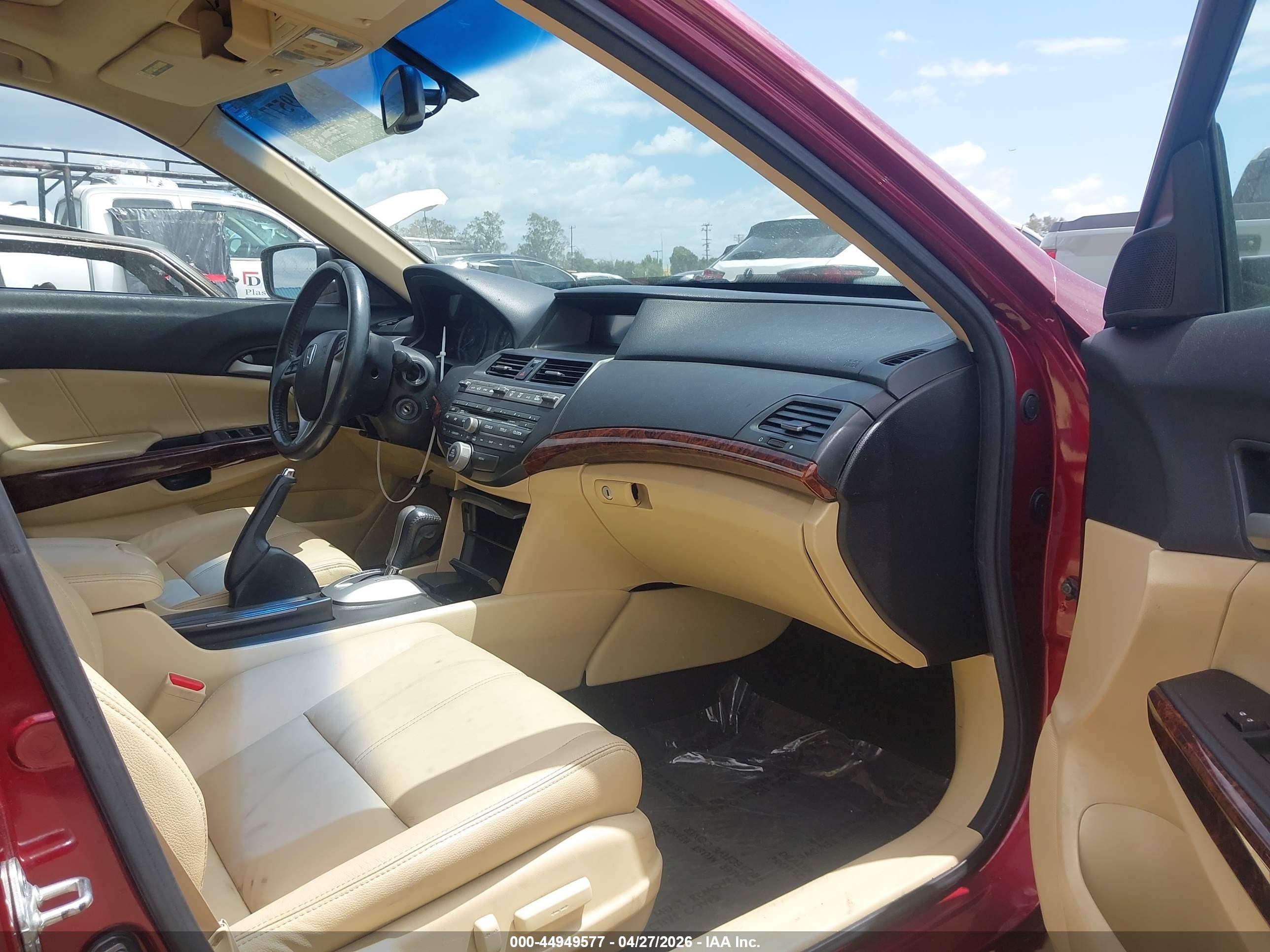 2010 Honda Accord Crosstour Ex-l Red vin: 5J6TF1H59AL014930