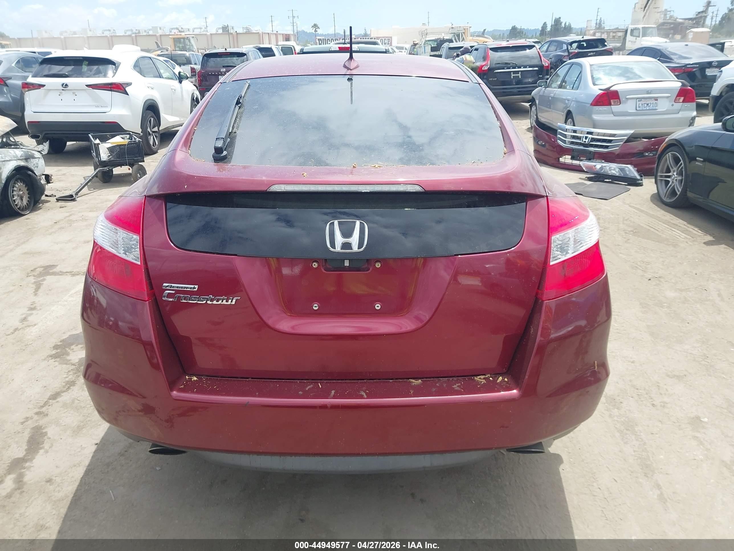 2010 Honda Accord Crosstour Ex-l Red vin: 5J6TF1H59AL014930