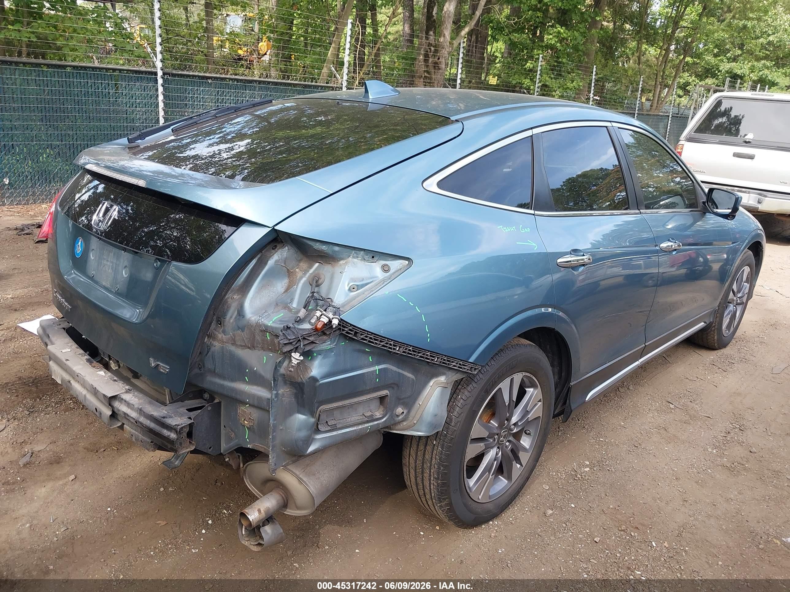 2013 Honda Crosstour Ex-l V6 Light Blue vin: 5J6TF1H59DL002717
