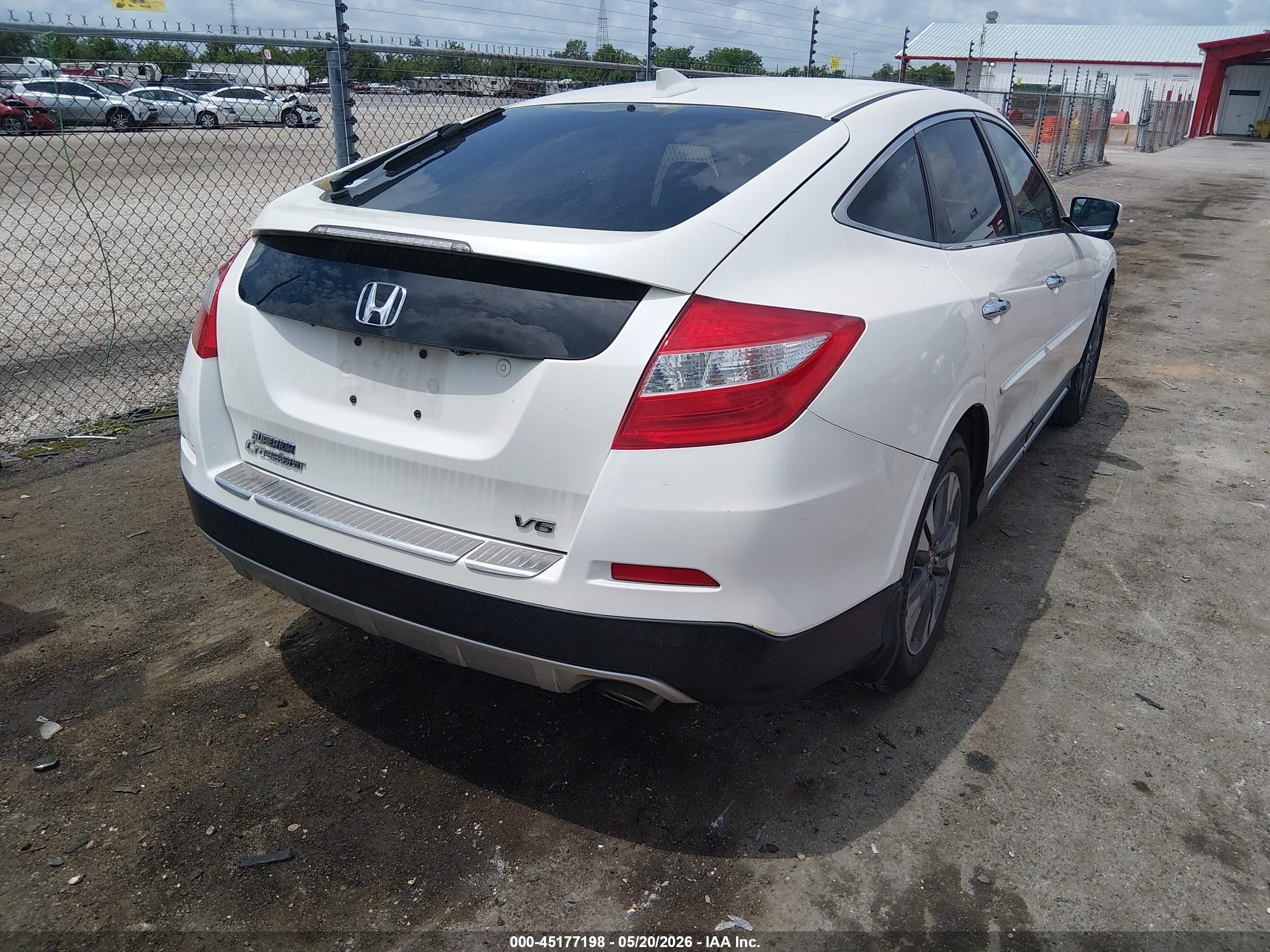 2014 Honda Crosstour Ex-l V6 White vin: 5J6TF1H59EL002279