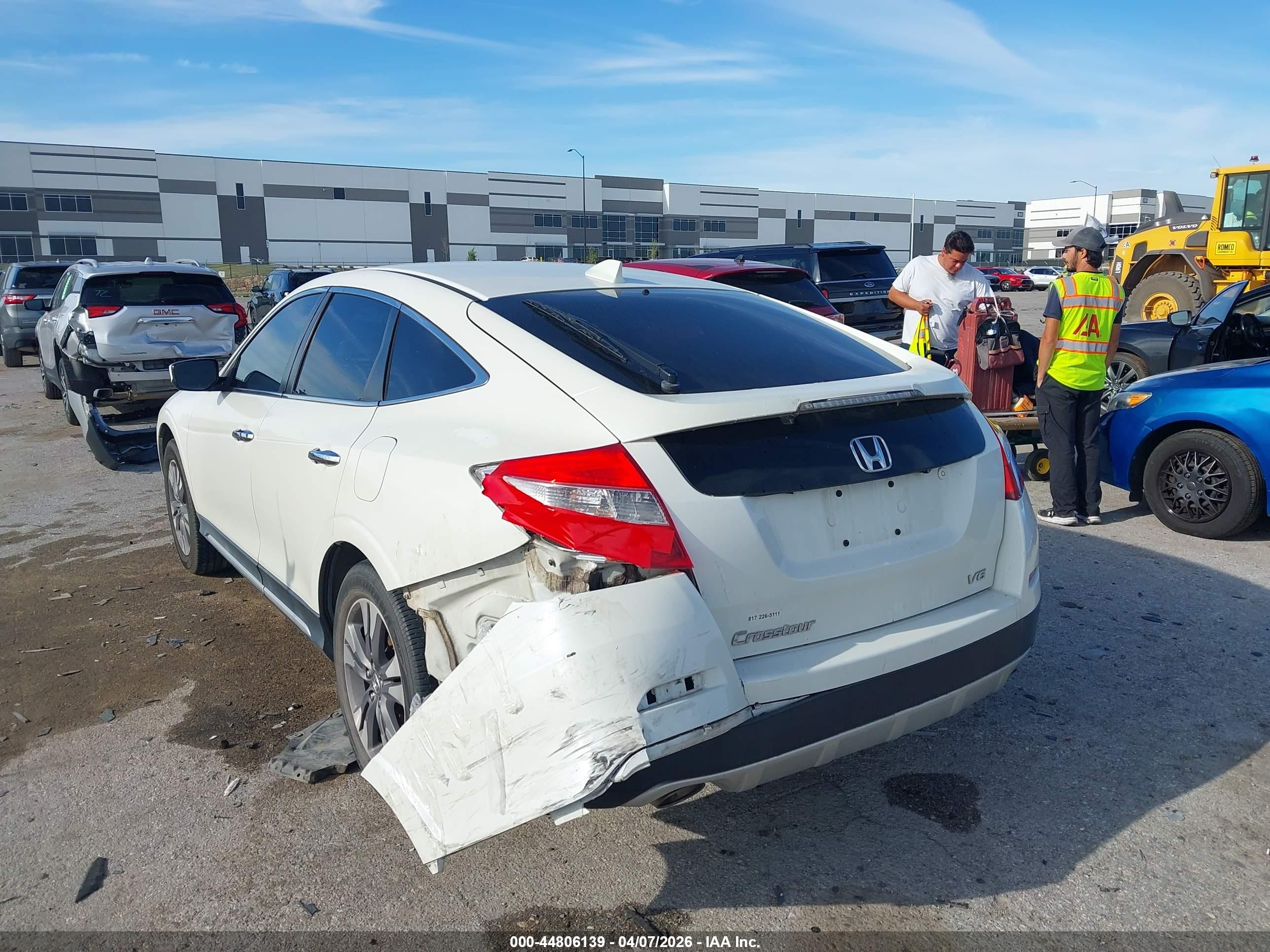 2014 Honda Crosstour Ex-l V6 Белый vin: 5J6TF1H59EL002296