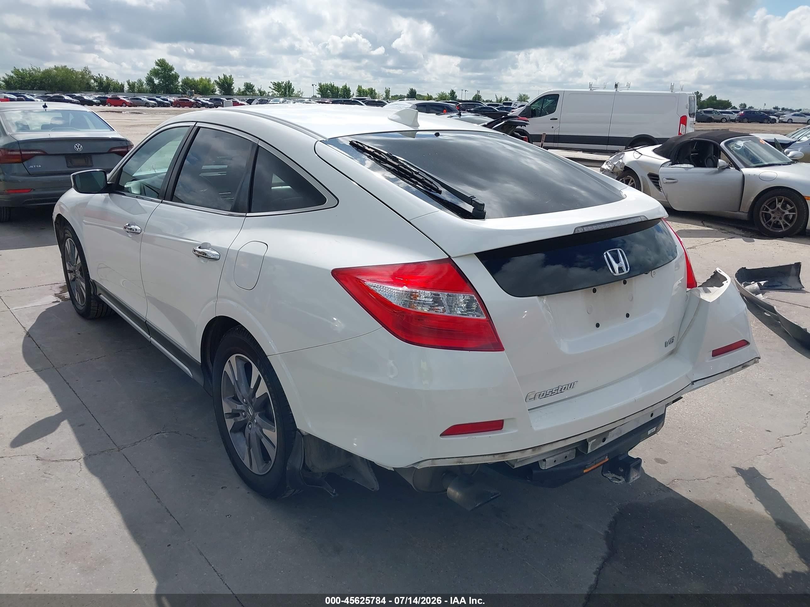 2015 Honda Crosstour Ex-l V6 White vin: 5J6TF1H59FL000906