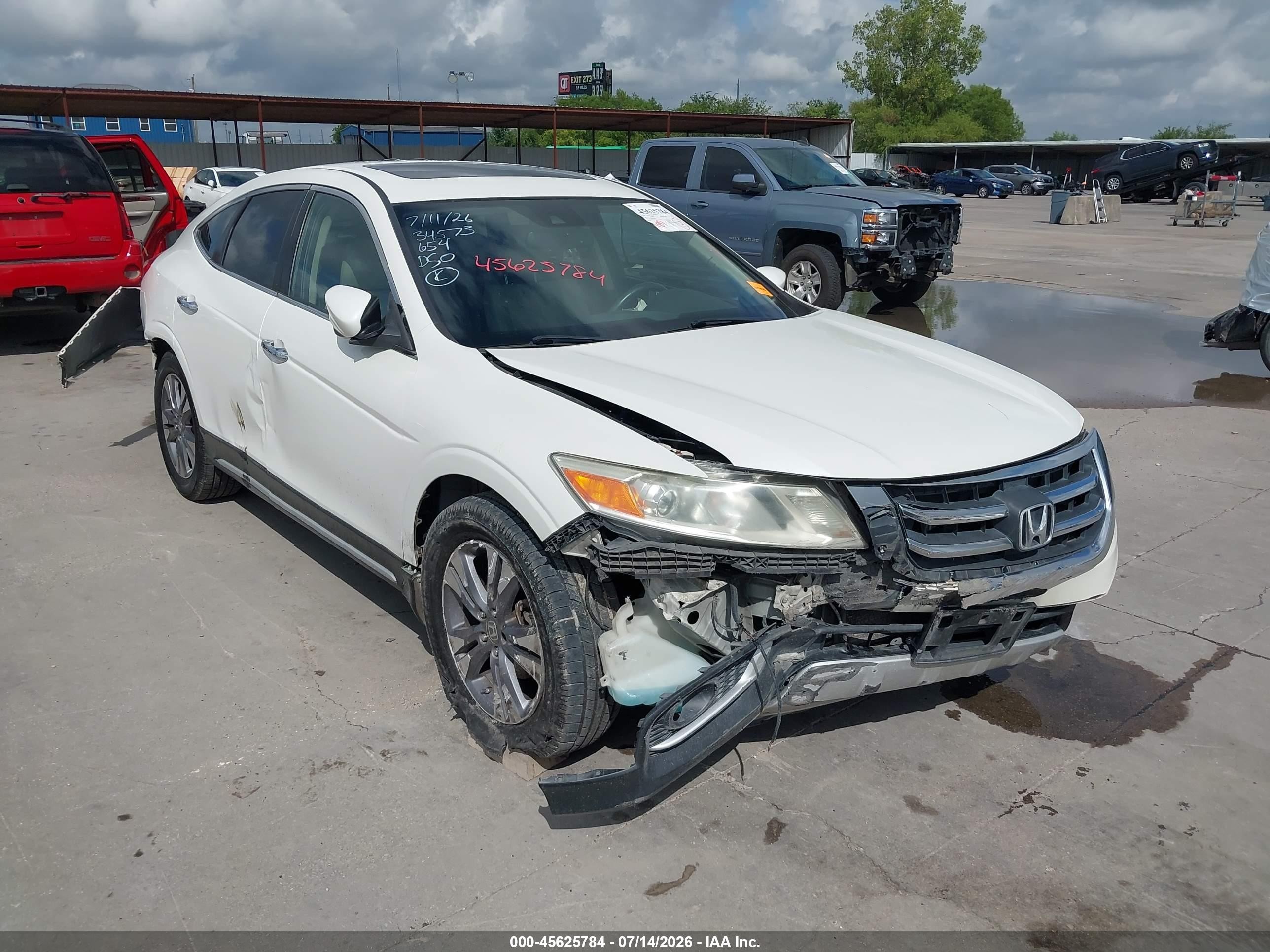 2015 Honda Crosstour Ex-l V6 White vin: 5J6TF1H59FL000906