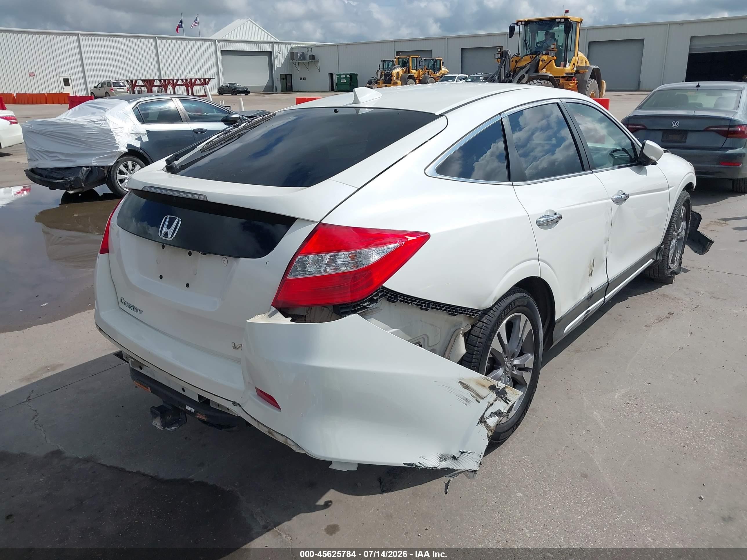 2015 Honda Crosstour Ex-l V6 White vin: 5J6TF1H59FL000906