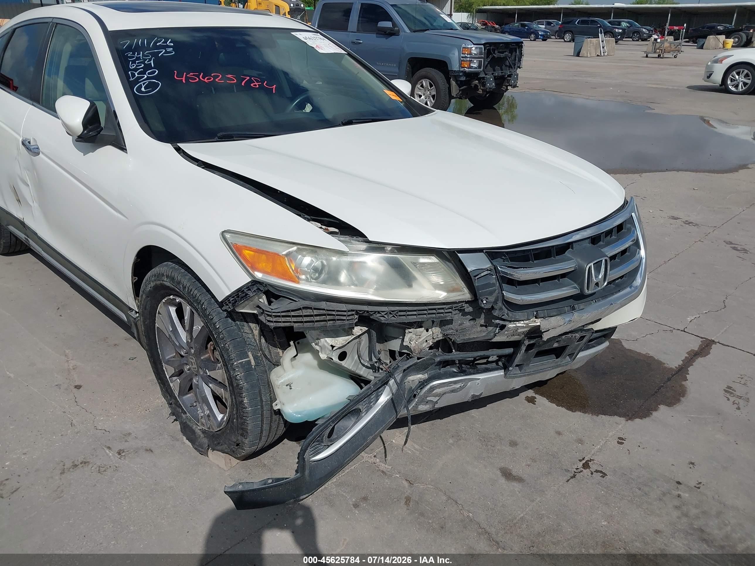 2015 Honda Crosstour Ex-l V6 White vin: 5J6TF1H59FL000906