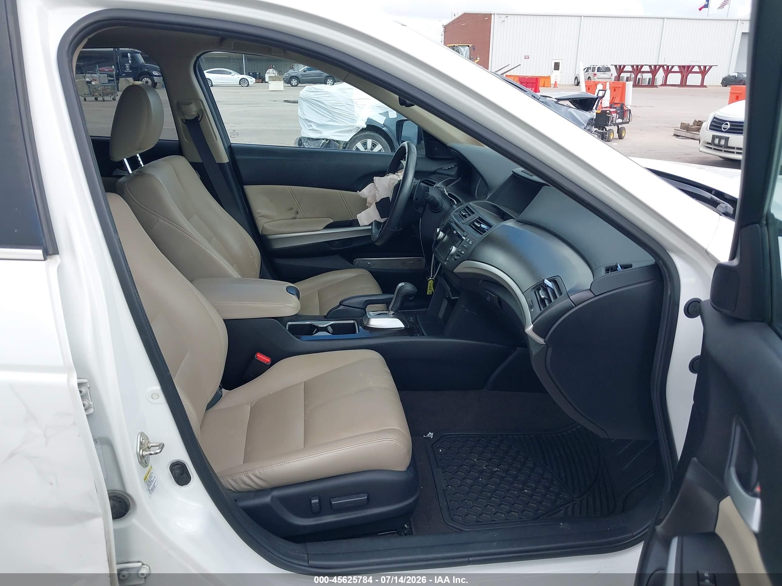 2015 Honda Crosstour Ex-l V6 White vin: 5J6TF1H59FL000906