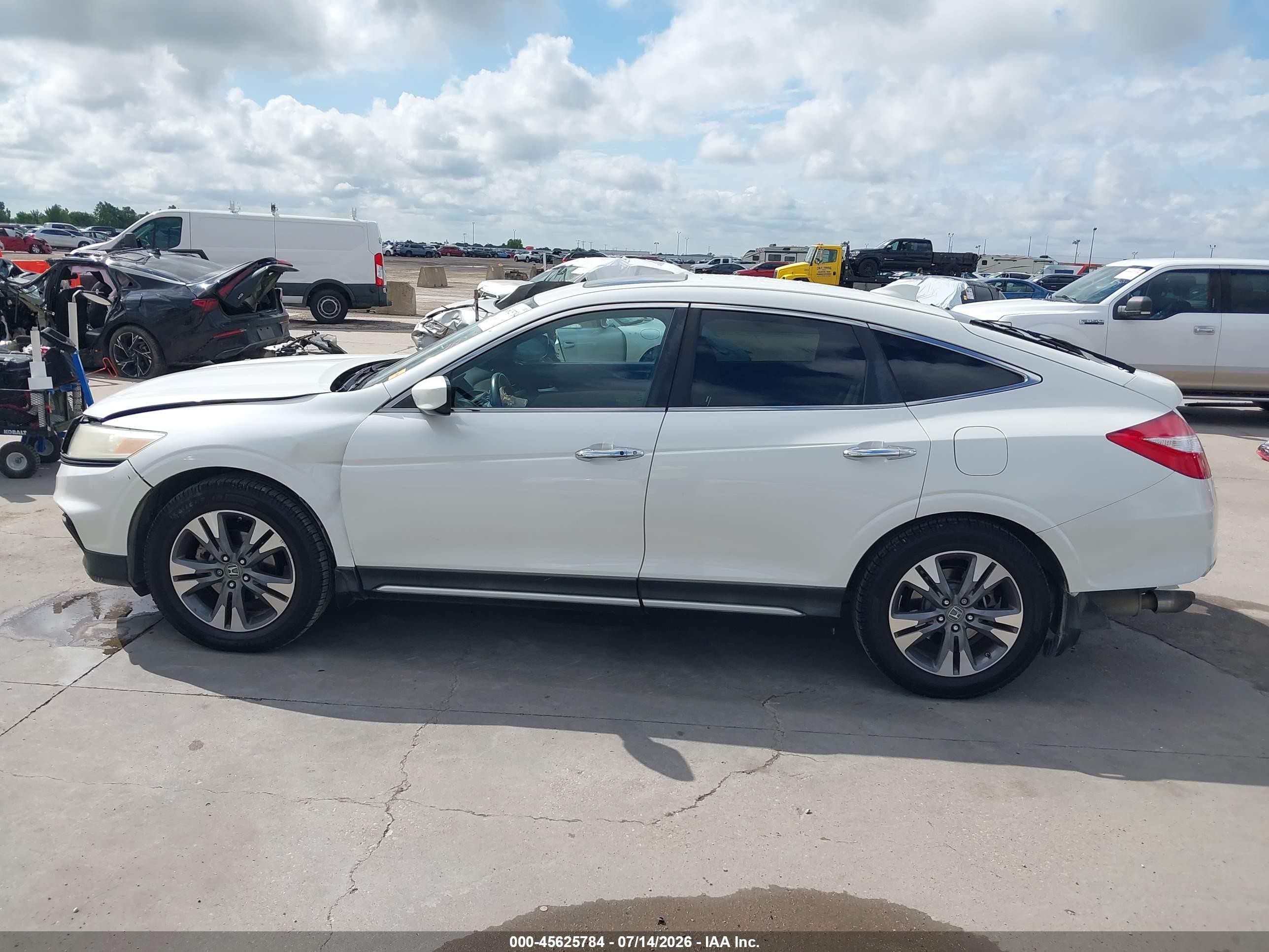 2015 Honda Crosstour Ex-l V6 White vin: 5J6TF1H59FL000906