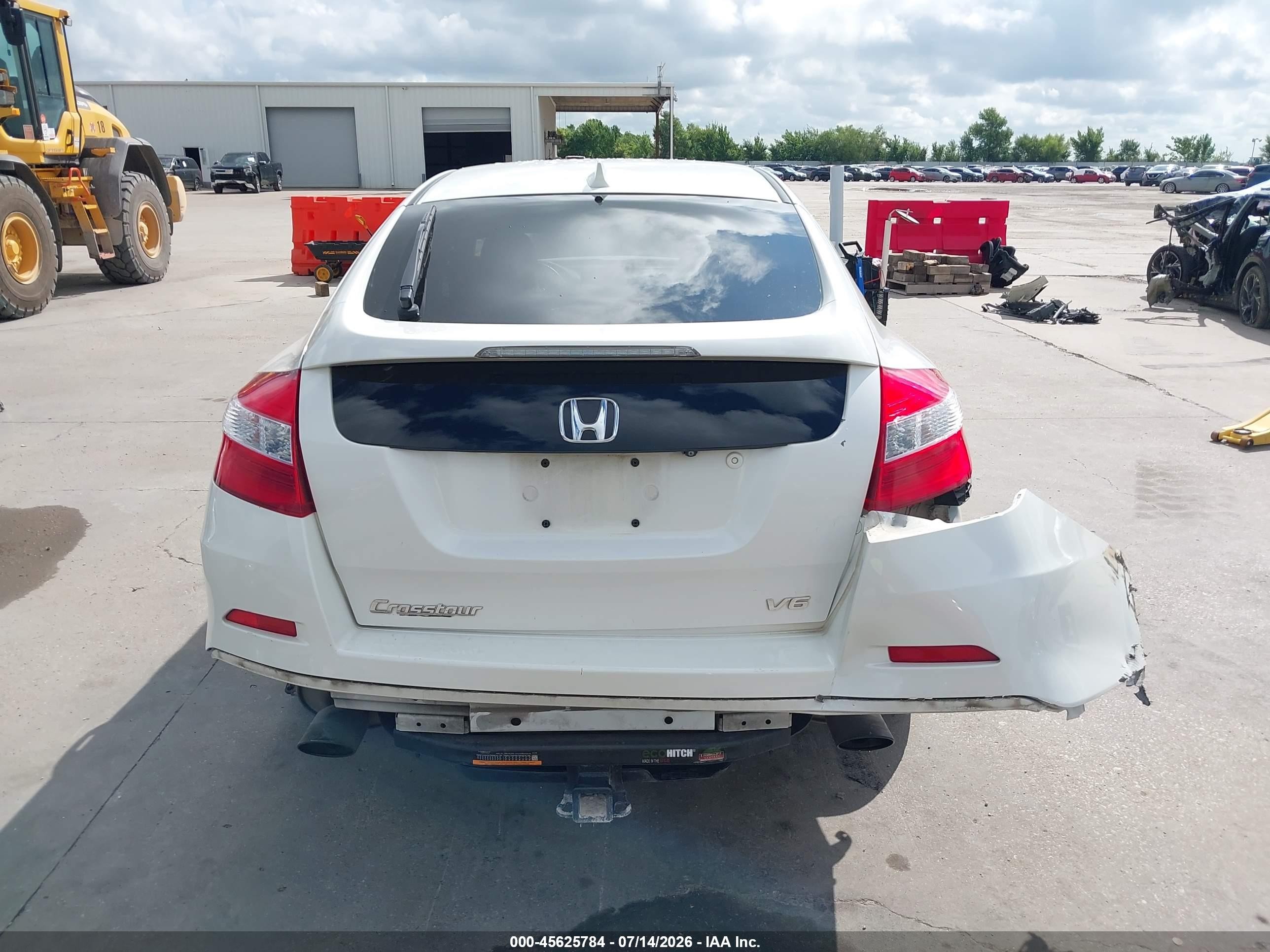 2015 Honda Crosstour Ex-l V6 White vin: 5J6TF1H59FL000906