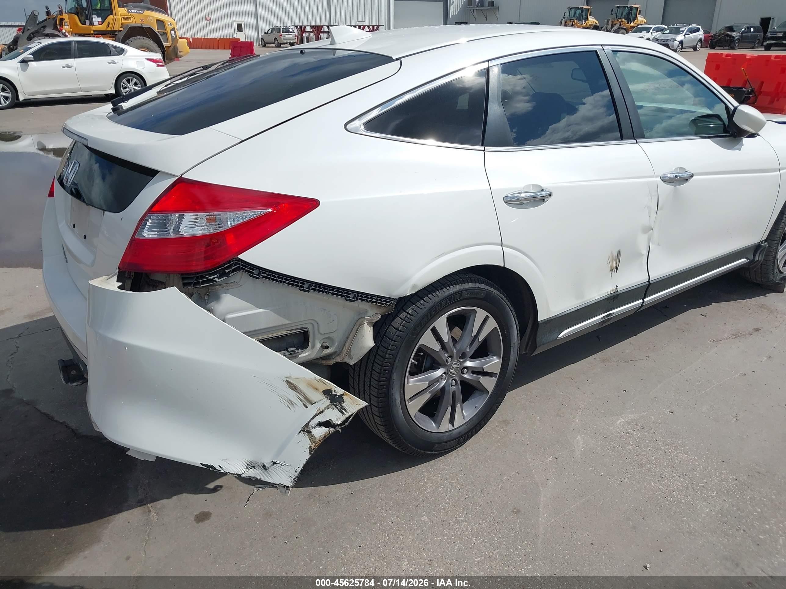 2015 Honda Crosstour Ex-l V6 White vin: 5J6TF1H59FL000906