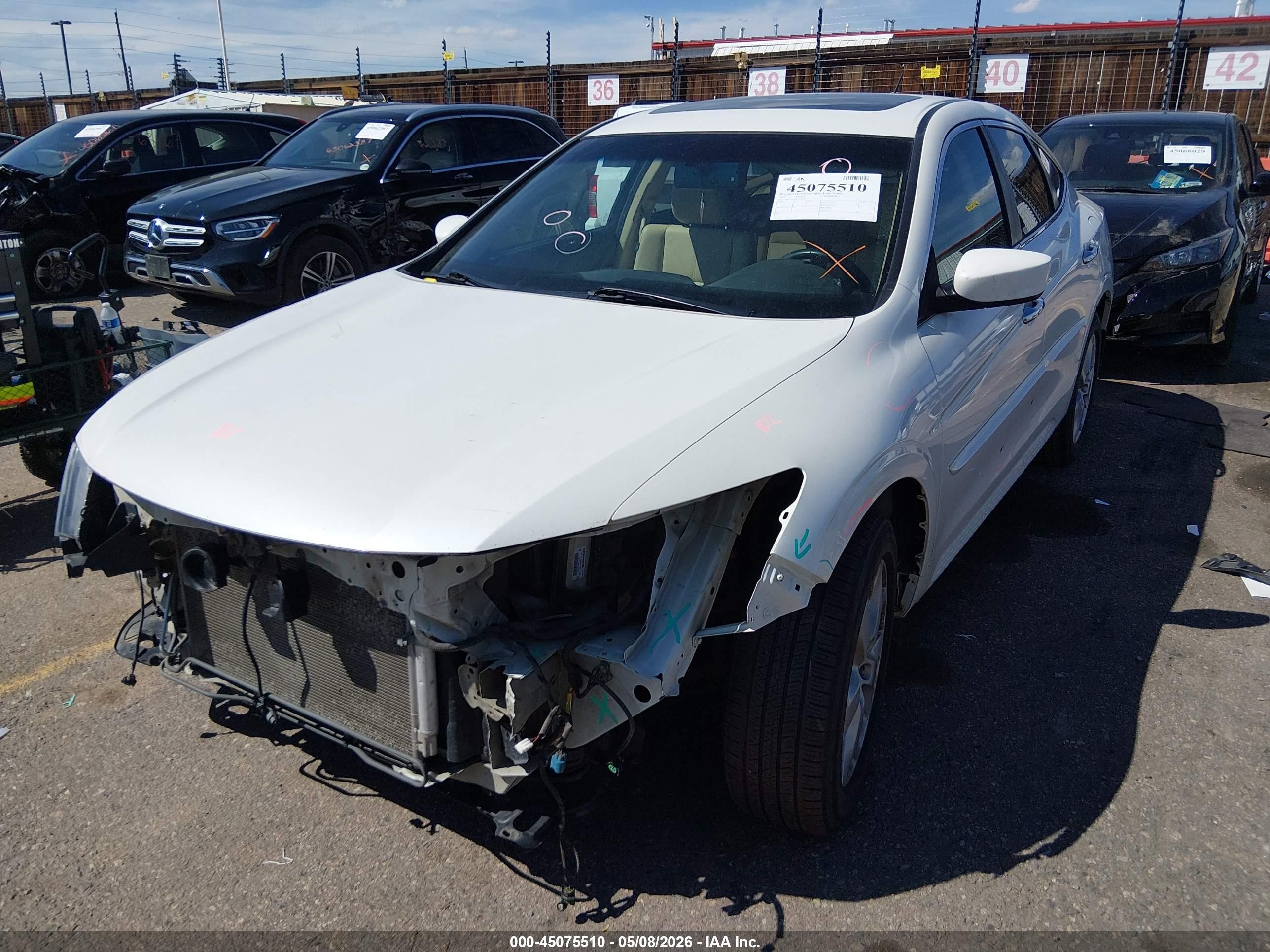 2012 Honda Crosstour Ex-l Белый vin: 5J6TF1H5XCL005091