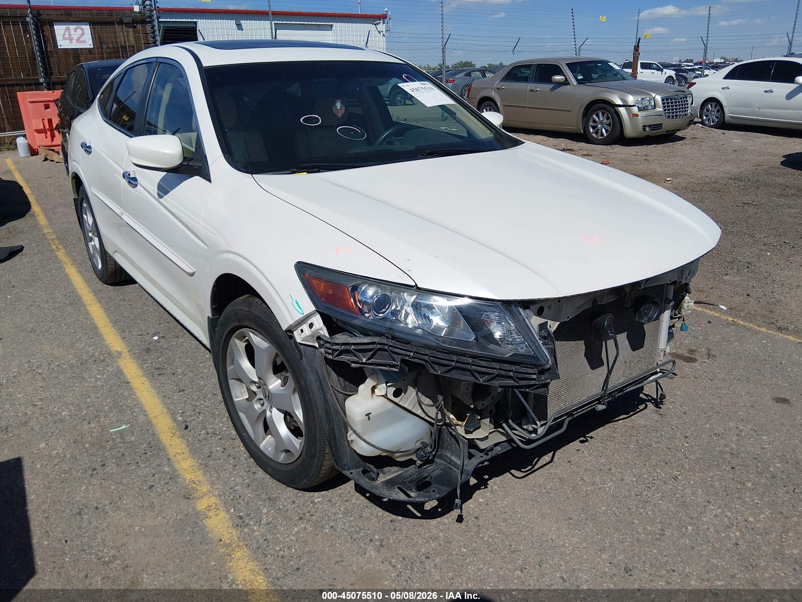 2012 Honda Crosstour Ex-l Белый vin: 5J6TF1H5XCL005091