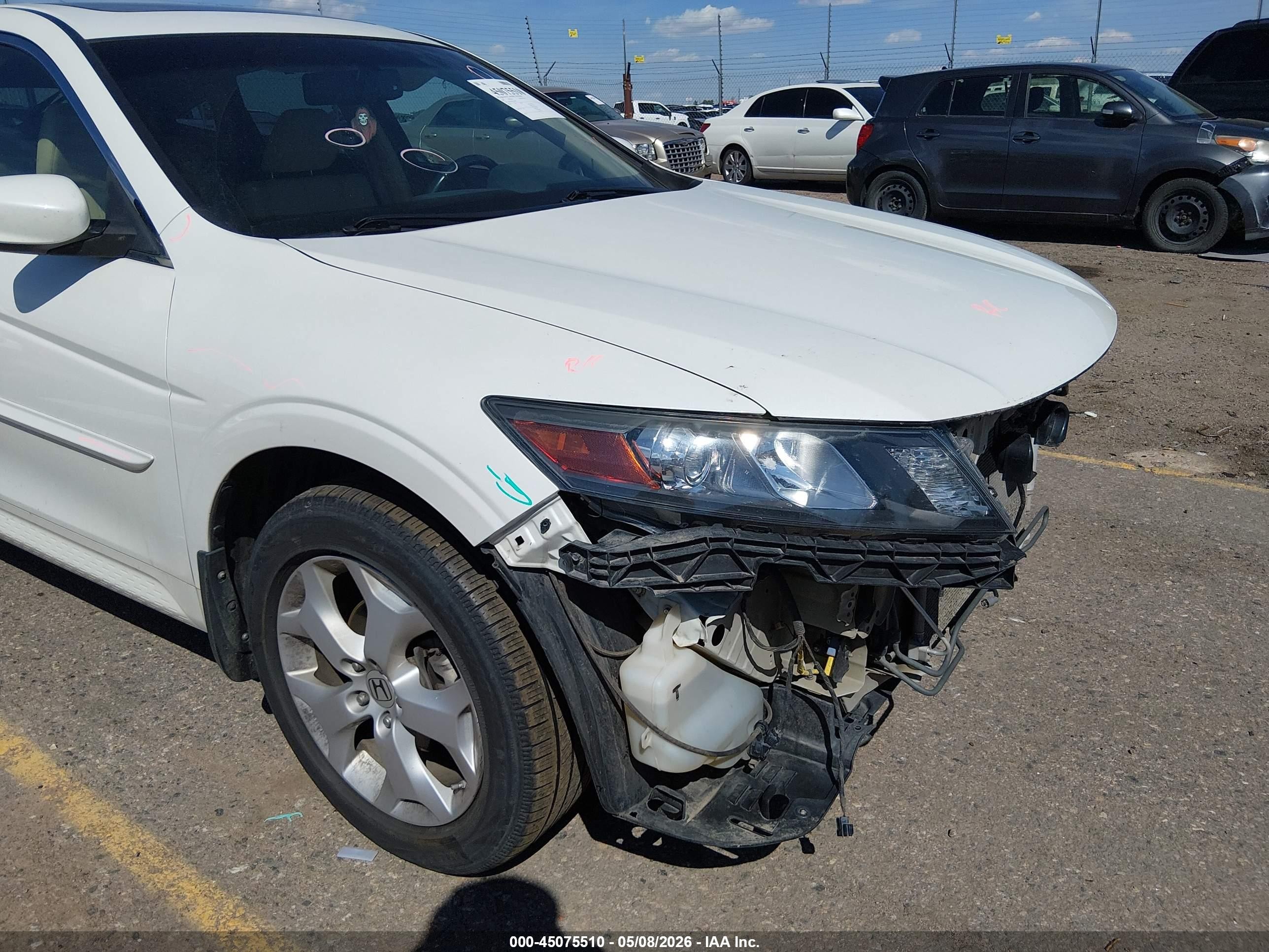 2012 Honda Crosstour Ex-l Белый vin: 5J6TF1H5XCL005091